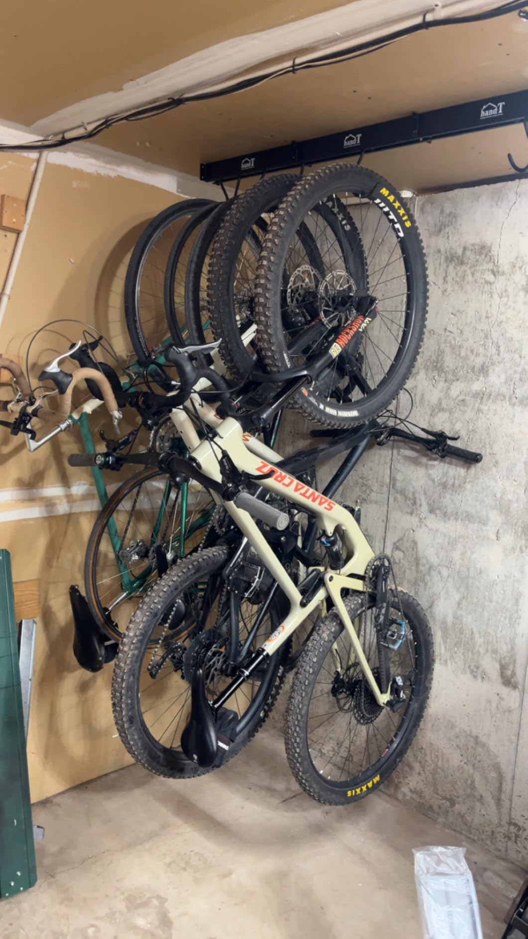 USA Based Ceiling Bike Hanger Slide Mount Up To 6 Bikes, Sliding Garage Bicycle Storage, 51