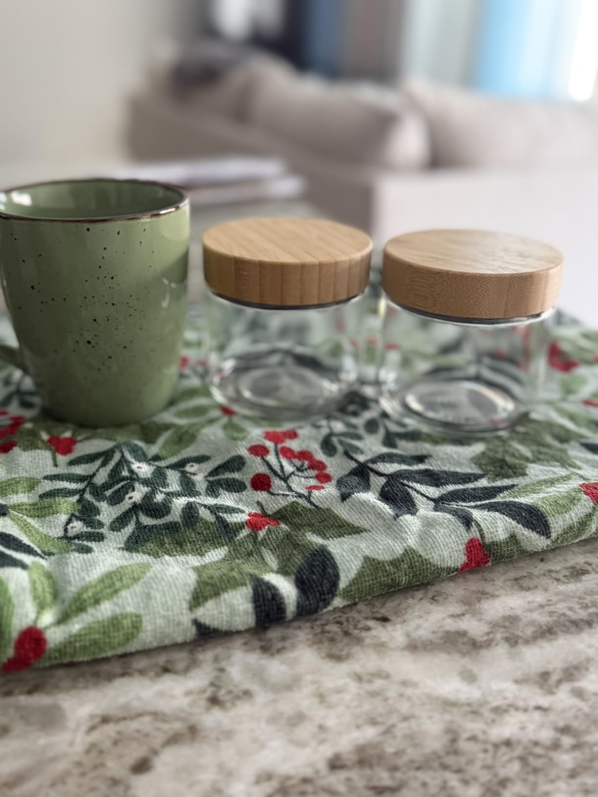 6 Pack 16oz Overnight Oats Containers with Bamboo Lids, Glass Jars with Airtight Lids for Meal Prep, Wide Mouth Mason Salad Jars, Glass Food Storage Container for Yogurt Chia Snacks Spice Sugar customer photo 1