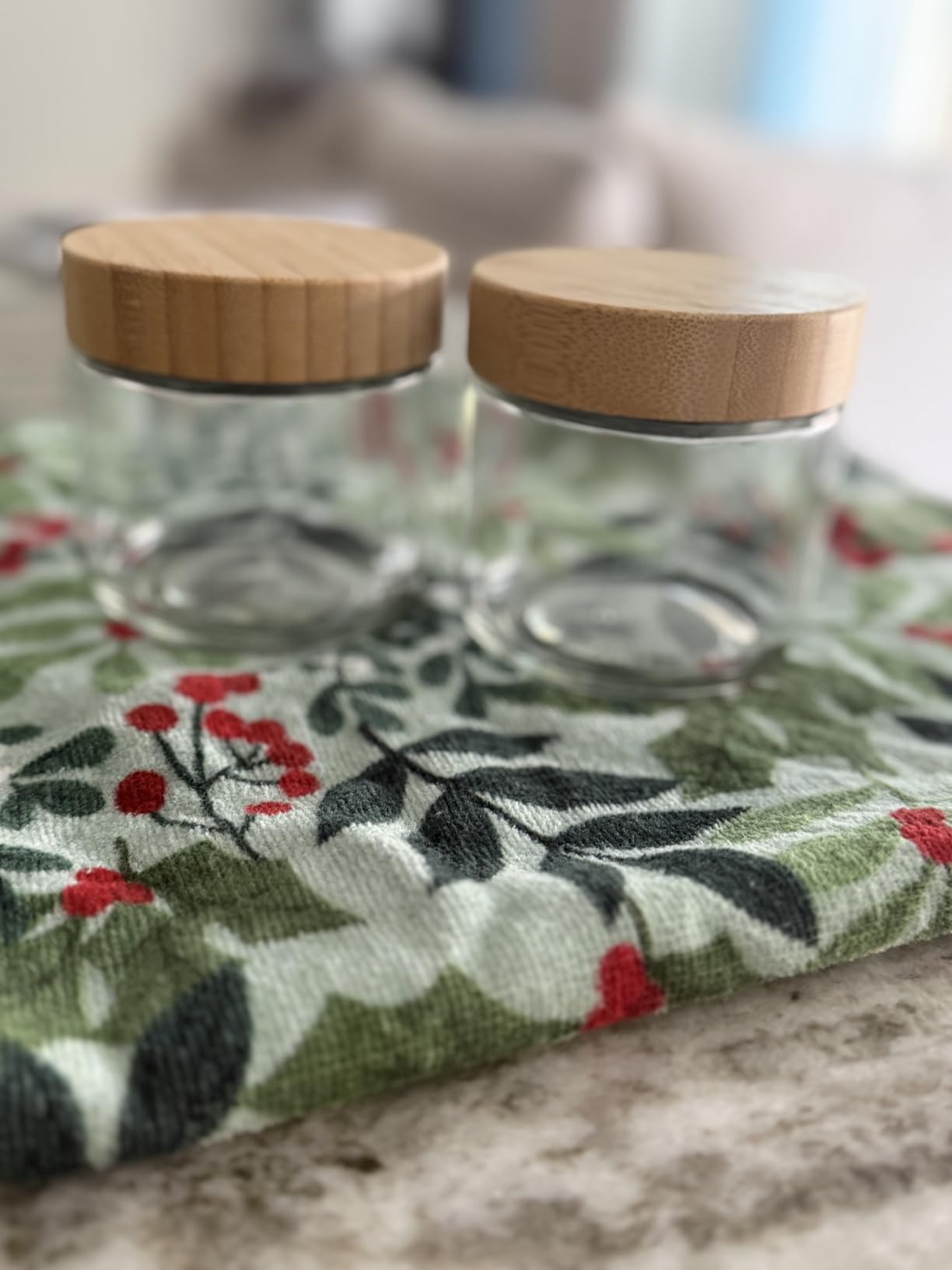 6 Pack 16oz Overnight Oats Containers with Bamboo Lids, Glass Jars with Airtight Lids for Meal Prep, Wide Mouth Mason Salad Jars, Glass Food Storage Container for Yogurt Chia Snacks Spice Sugar customer photo 2