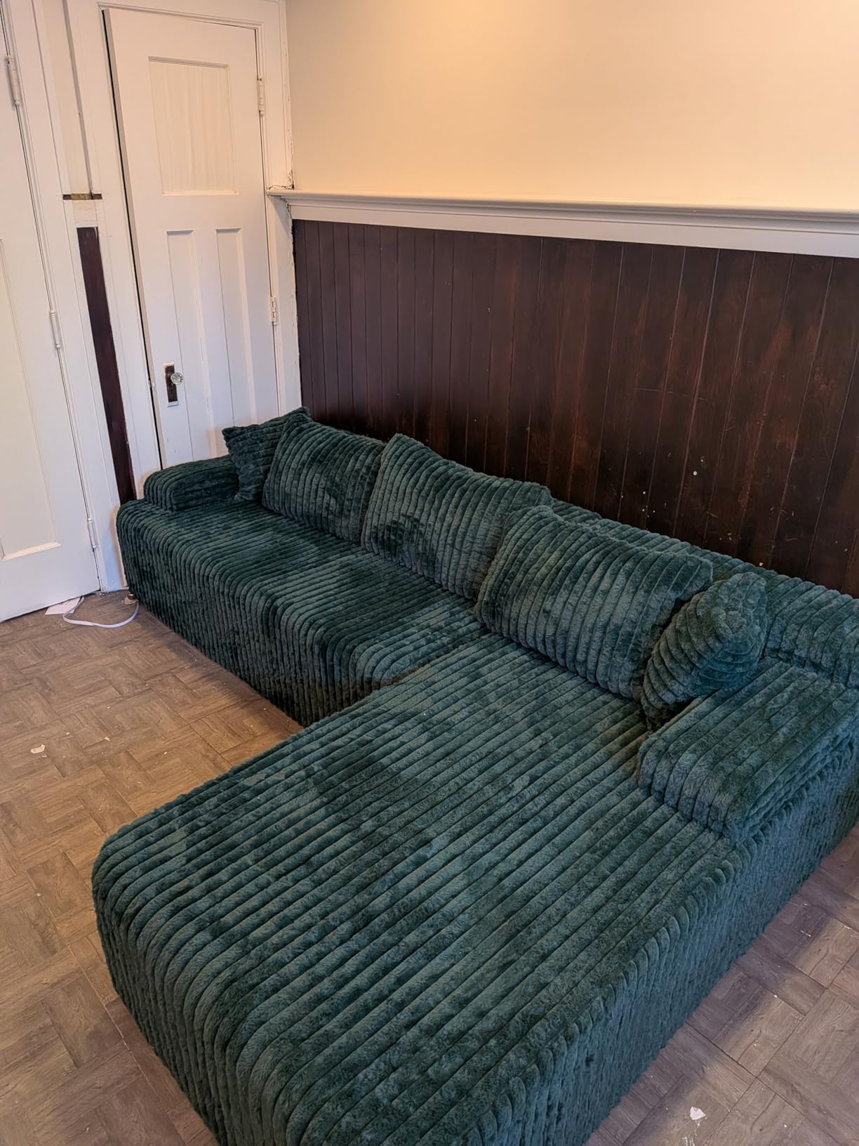 Hobestluk Modular Sectional Sofa Couches L-Shape Couch 3 Seat Modular Sofa Memory Foam Sectional Couches for Living Room, Cloud Couch with Oversized Chaise (96