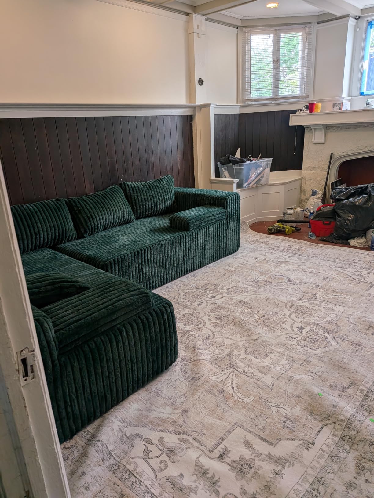 Hobestluk Modular Sectional Sofa Couches L-Shape Couch 3 Seat Modular Sofa Memory Foam Sectional Couches for Living Room, Cloud Couch with Oversized Chaise (96