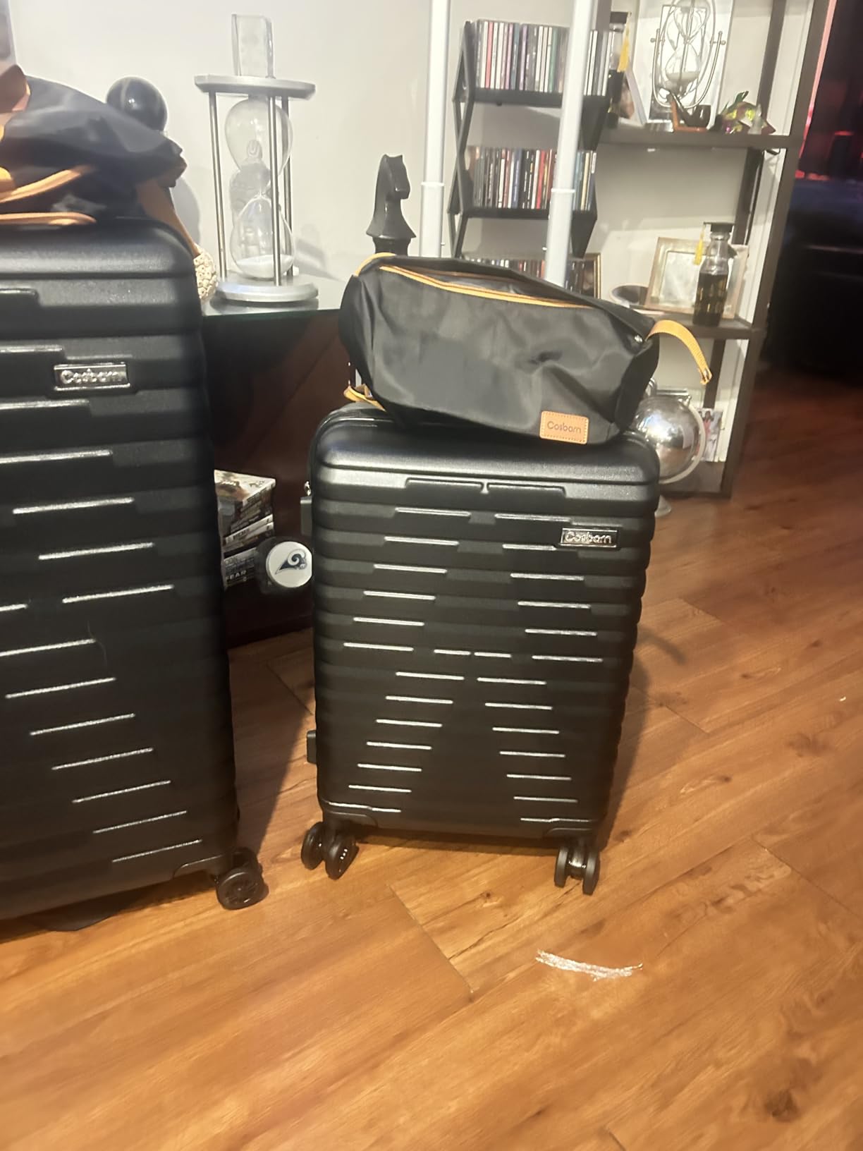 Cosbarn Luggage Sets 5 Piece Suitcases with Wheels, Suitcase Set ABS Hard Case Luggage with Spinner Wheels Durable Travel Luggage customer photo 2