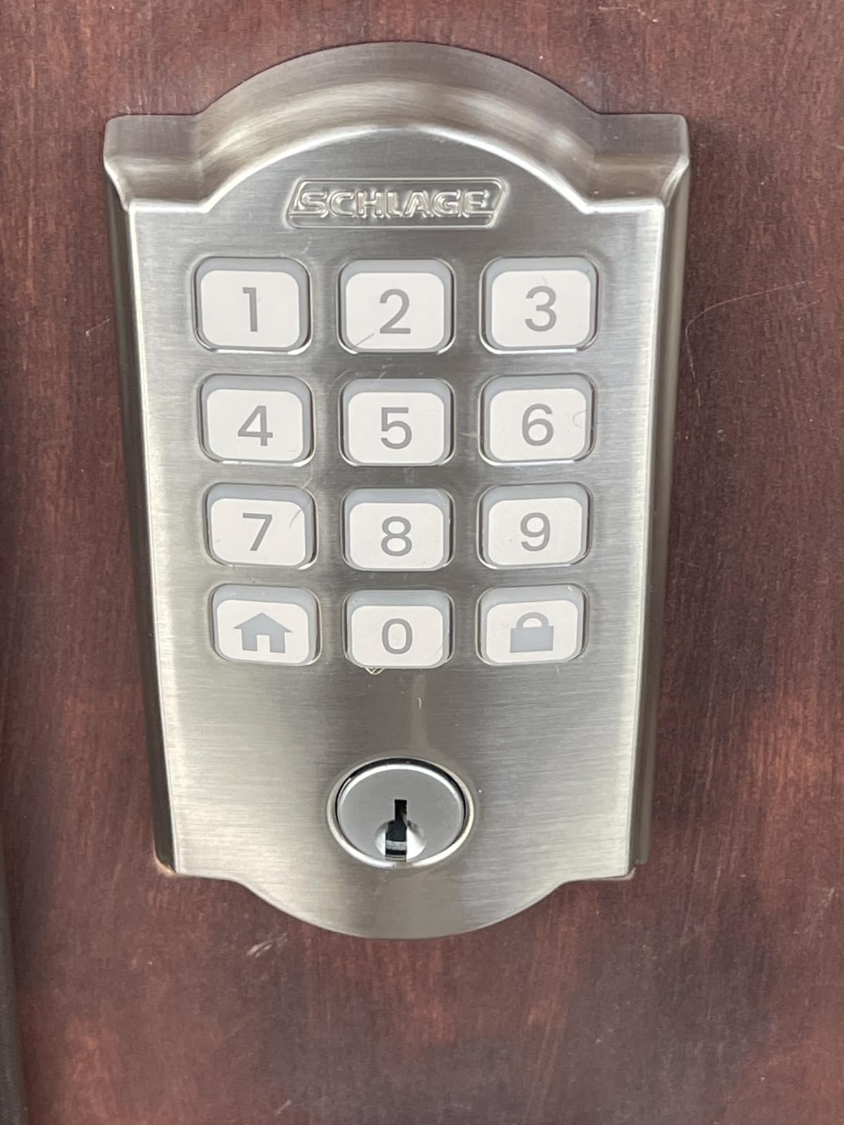 Schlage Arrive WiFi Deadbolt Smart Lock, Keyless Entry Door Lock with Camelot Trim, Satin Nickel, Compatible with Alexa and Google customer photo 2