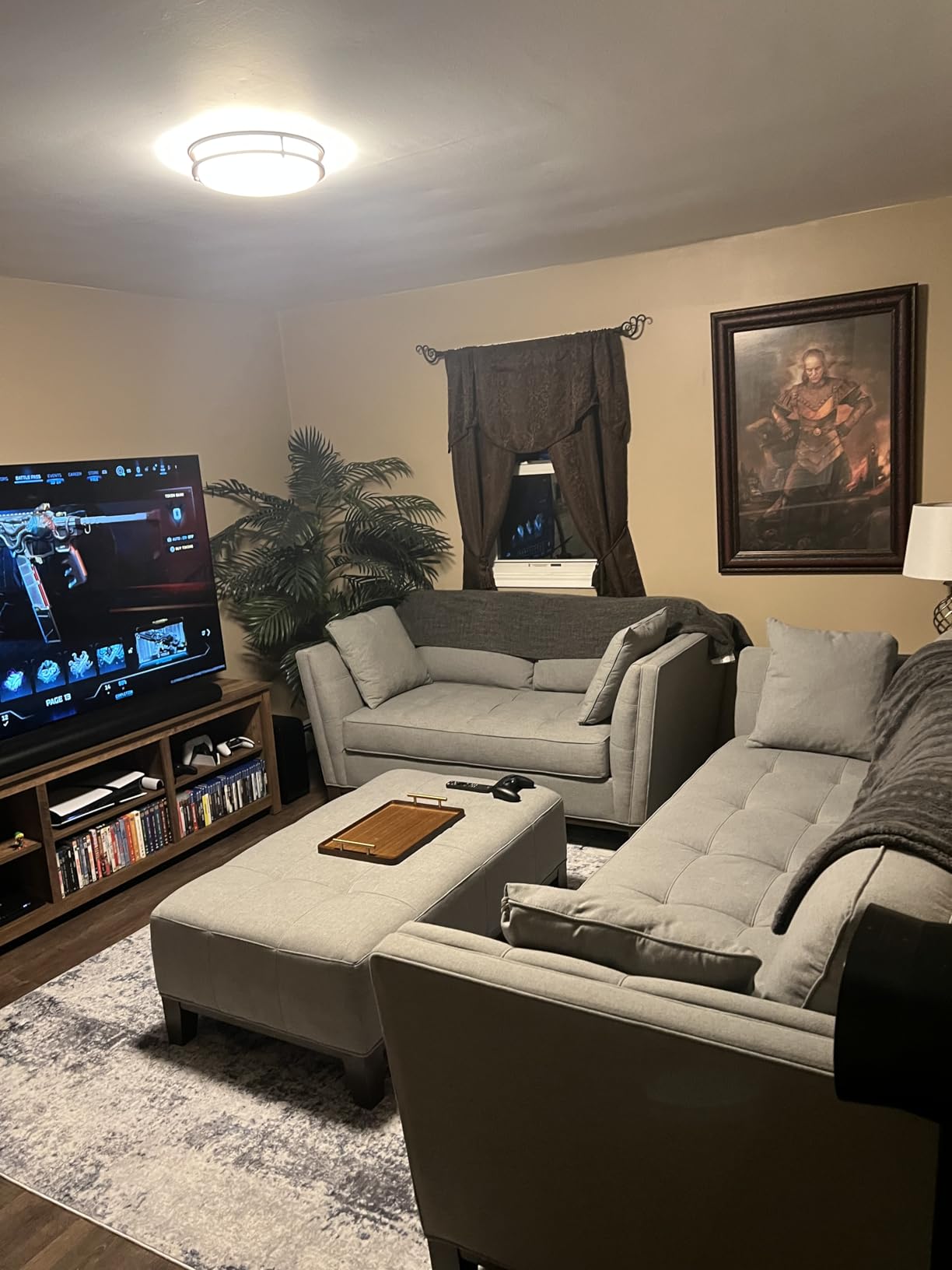 8x10 Area Rugs for Living Room Rug Washable: Abstract Large Rug for Dining Room Bedroom Carpet Non Slip 8 by 10 Indoor Modern Blue Grey customer photo 1