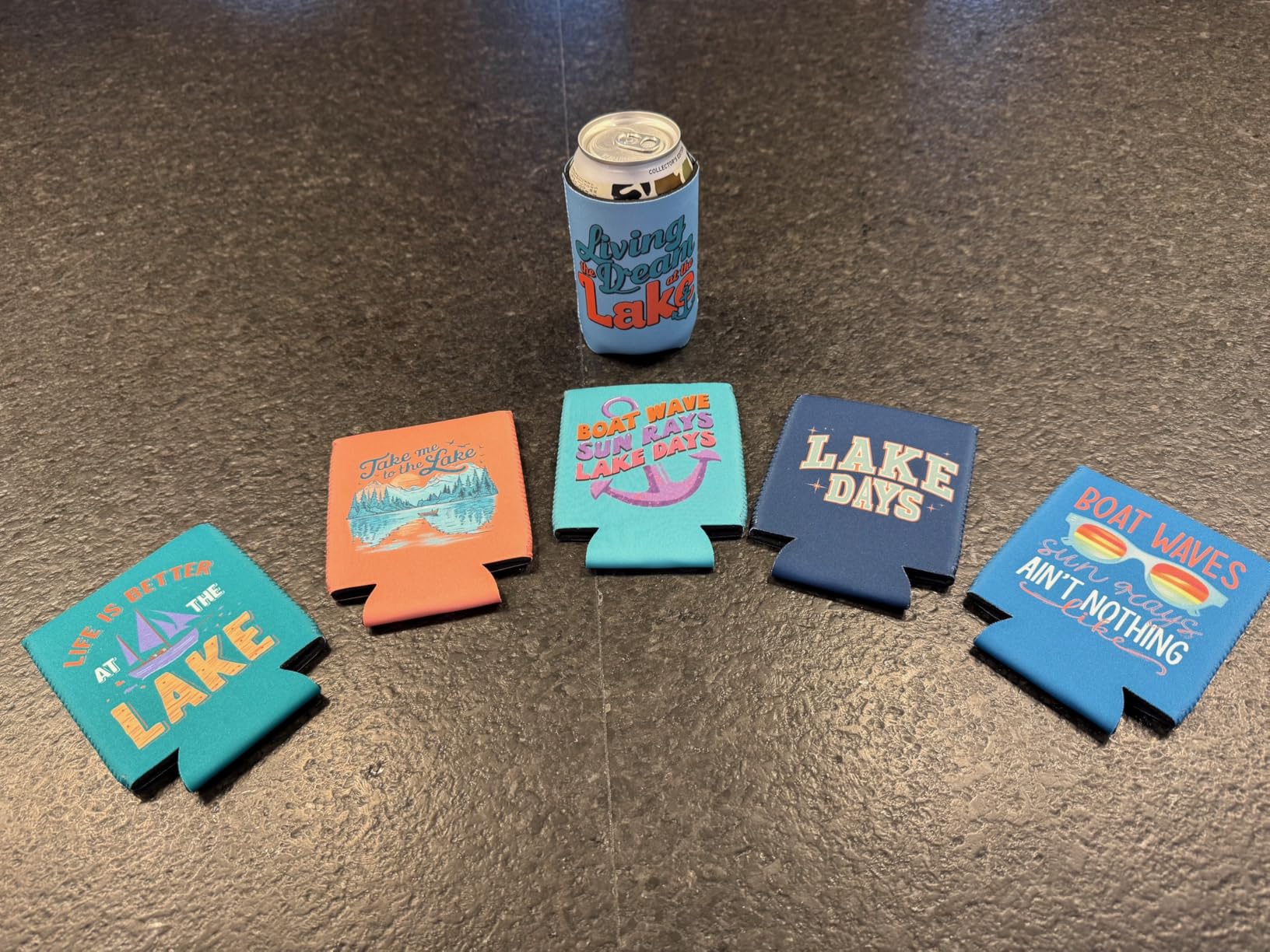 Lake Can Cooler Sleeves, Lake Vacation Essentials 6 Pack Beer Cozy customer photo 1