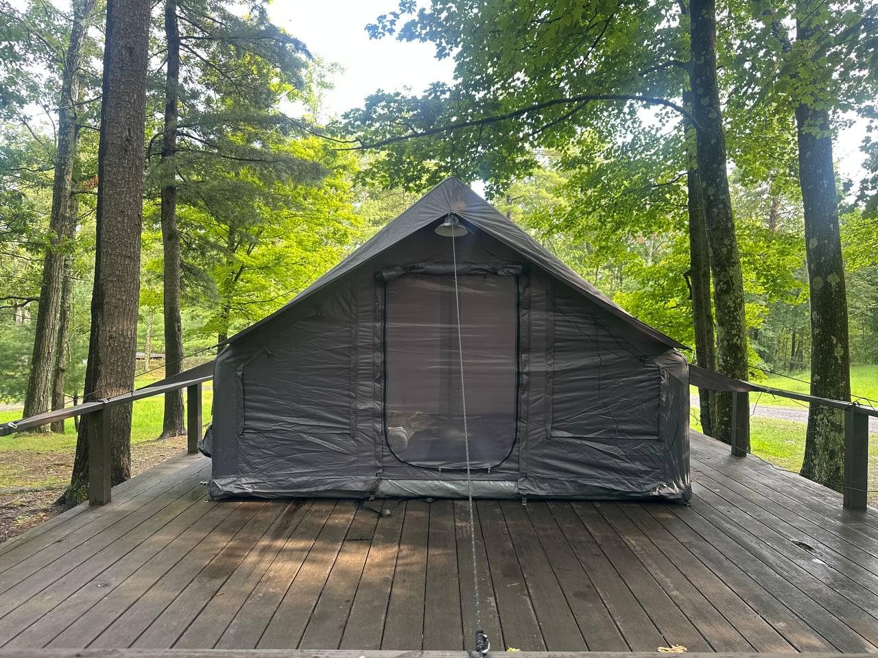 Inflatable Camping Tent with Electric Air Pump - 420D Heavy Duty Oxford - 5 Min Auto-Inflation - Panoramic Stargazing Skylight - 4 Season Luxury Glamping Cabin, 4-10 Person Multiple Sizes customer photo 1