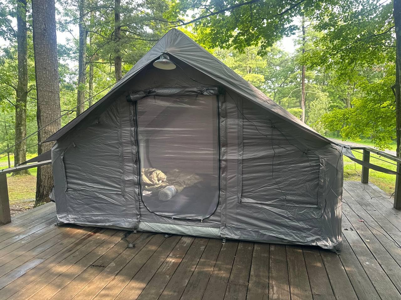 Inflatable Camping Tent with Electric Air Pump - 420D Heavy Duty Oxford - 5 Min Auto-Inflation - Panoramic Stargazing Skylight - 4 Season Luxury Glamping Cabin, 4-10 Person Multiple Sizes customer photo 2