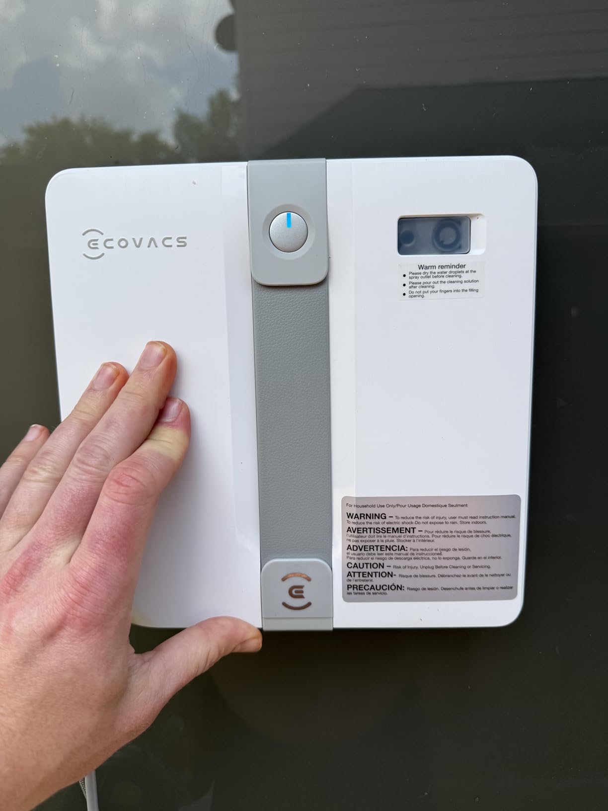 ECOVACS WINBOT Mini Window Cleaning Robot - Compact Design, Dual Nozzles with Ultrasonic Spray, 9-Stage Protection System, Intelligent Path Planning, 3 Cleaning Modes, Anti-Slipping System customer photo 1