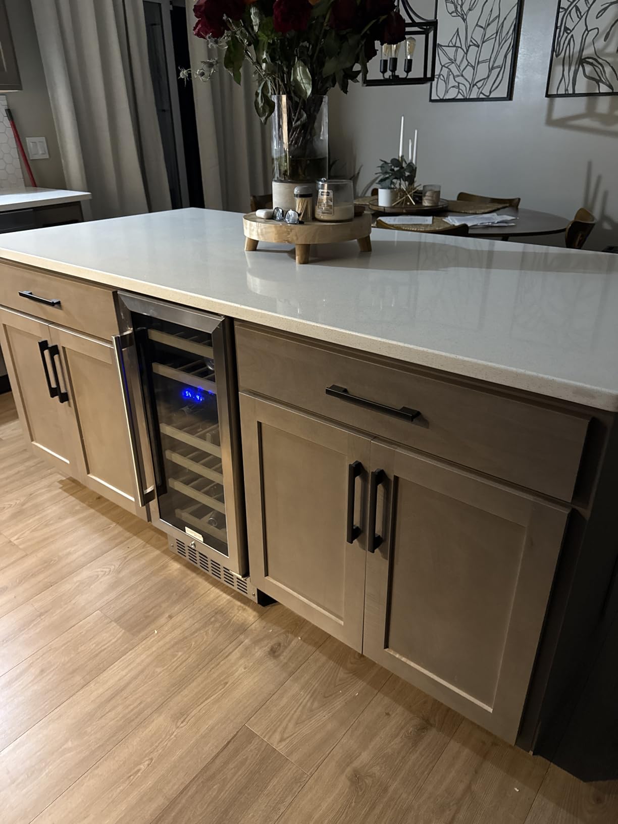 Antarctic Star Wine Fridge, 15 Inch Wine Cooler Refrigerator Under Counter (41-68F), 28 Bottles Built-in Dual Zone & Freestanding Wine Refrigerator with Stainless Steel & Double-Layer Tempered Glass Door customer photo 1