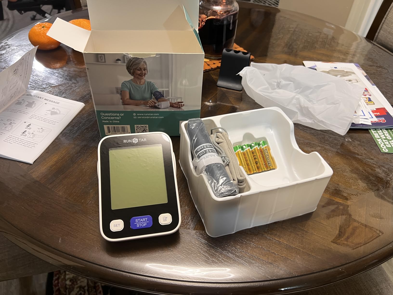 Runstar Upper Arm Blood Pressure Monitor with Wide Range Cuff (8.6'' -16.5'') for Home Use FSA and HSA Eligible, Automatic Digital BP Machine with Storage Bag, 2x99 Reading Memory customer photo 1