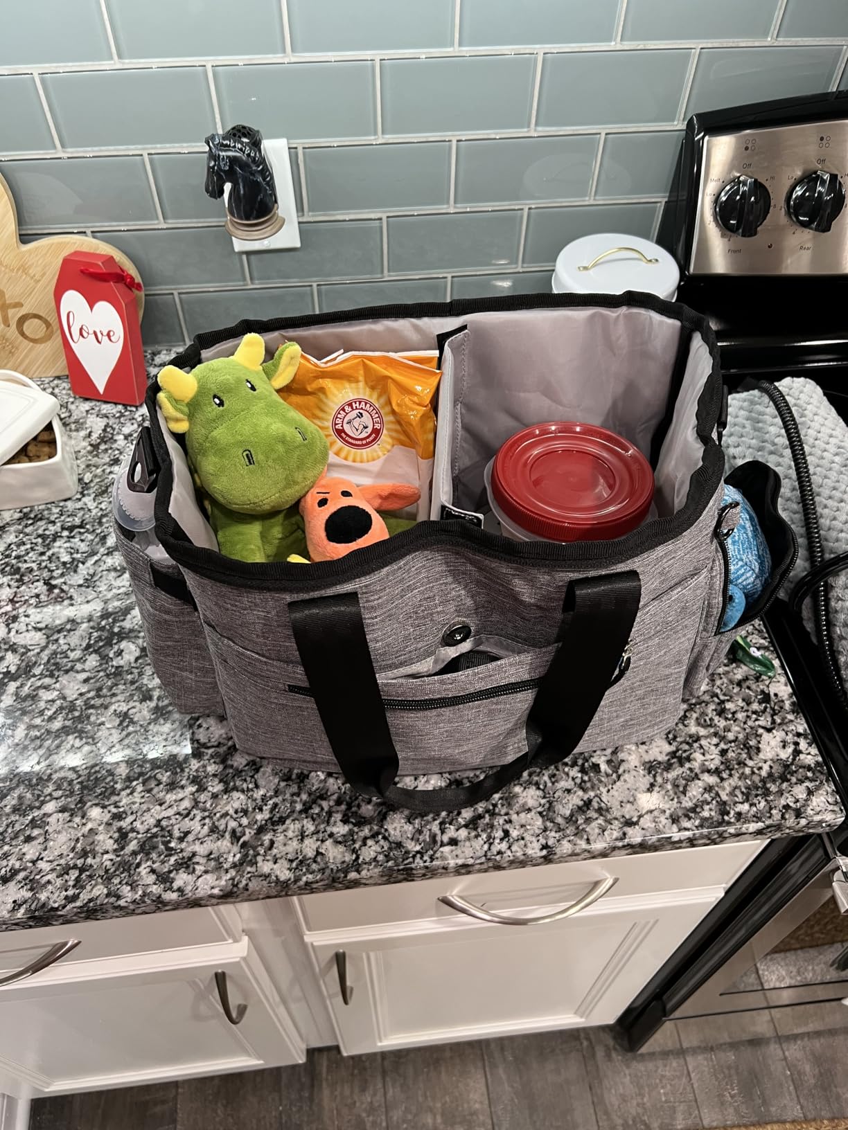The Original Doggy Bag - Complete Dog Travel Bag for Supplies with 2 BPA-Free Travel Dog Bowls & 2 Pet Food Containers customer photo 1