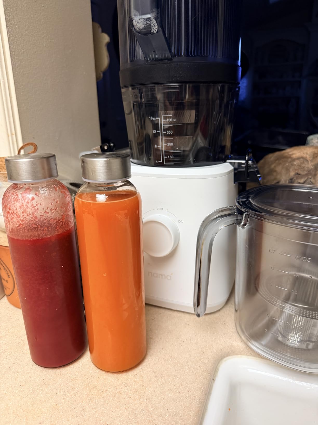 Nama J2 Cold Press Juicer - Self Feeding for Hands-Free Operation with Wide Mouth Hopper for Whole Recipe Loading, Zero Waste Masticating Juicer For More Juice, Less Pulp, Easy Cleanup & Assembly customer photo 1