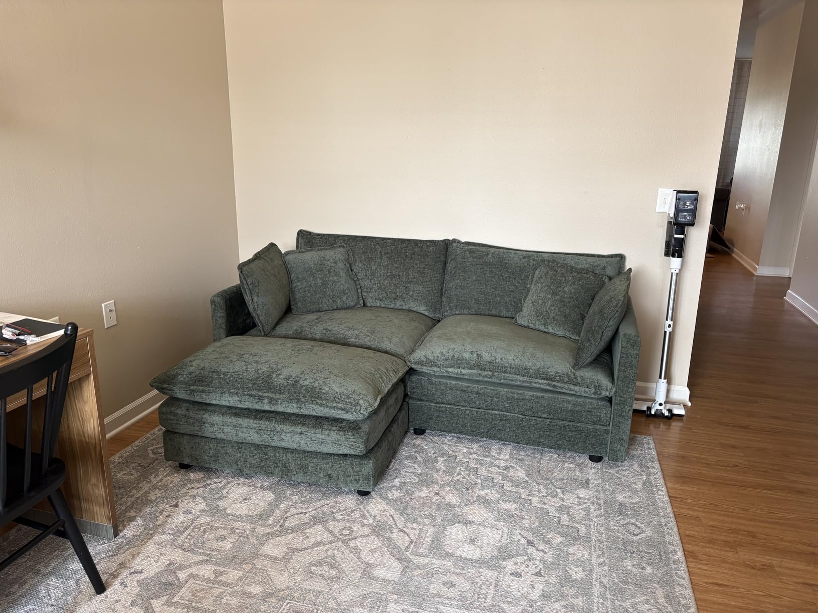 Aoowow Modular Sectional Sofa Modern Convertible Loveseat Couch, 77.16 Inch Deep 2-Seater Sofas Comfy Chenille Cloud Sofas customer photo 2