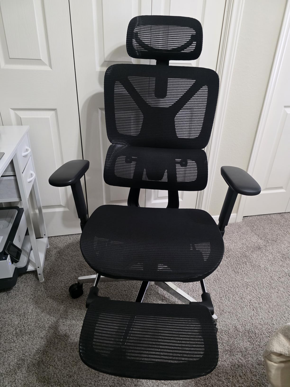 FLEXISPOT ErgoX Premium Ergonomic Office Chair with Footrest - Adjustable 3D Armrests, Dynamic Lumbar Support, Recline & Tilt Function, Mesh Seat, for Home & Office Use, Black customer photo 1