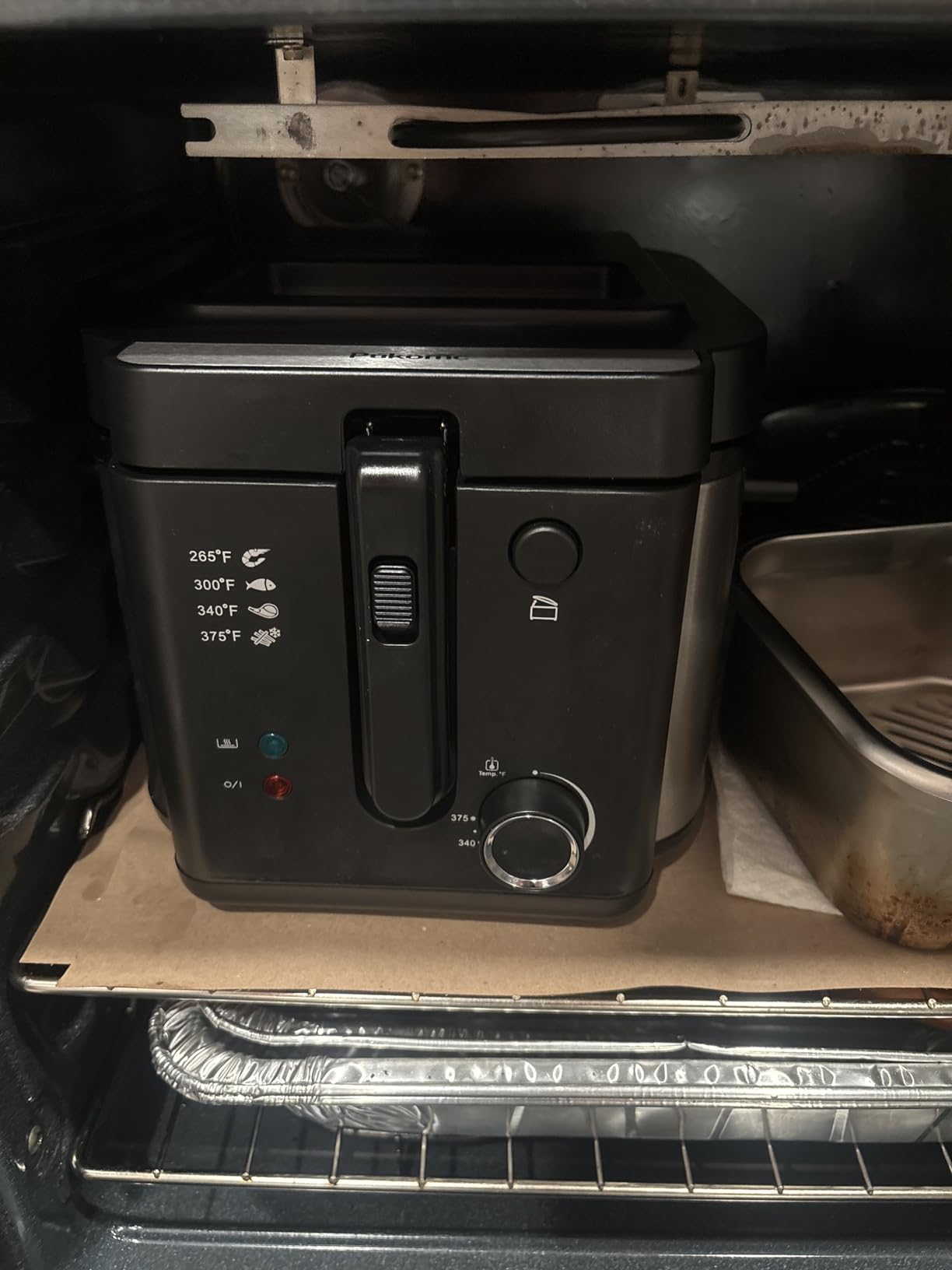 Pukomc Deep Fryer 3 Liter Capacity, 1500W Oil Fryer with Adjustable Temperature, Viewing Window, Detachable Frying Basket, Stainless Steel customer photo 1