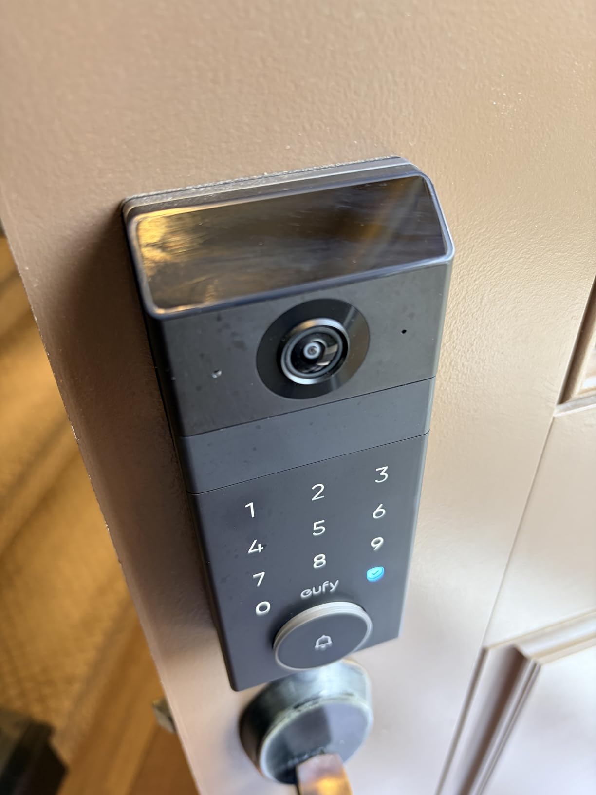 eufy Security Smart Lock FamiLock S3 Max with Palm Vein Recognition, Keyless Entry Front Door Lock, Wi-Fi Keypad Deadbolt+ 2K HDR Doorbell Camera, 16GB Built-in Storage, BHMA 1, Rear Lock Video Screen customer photo 2