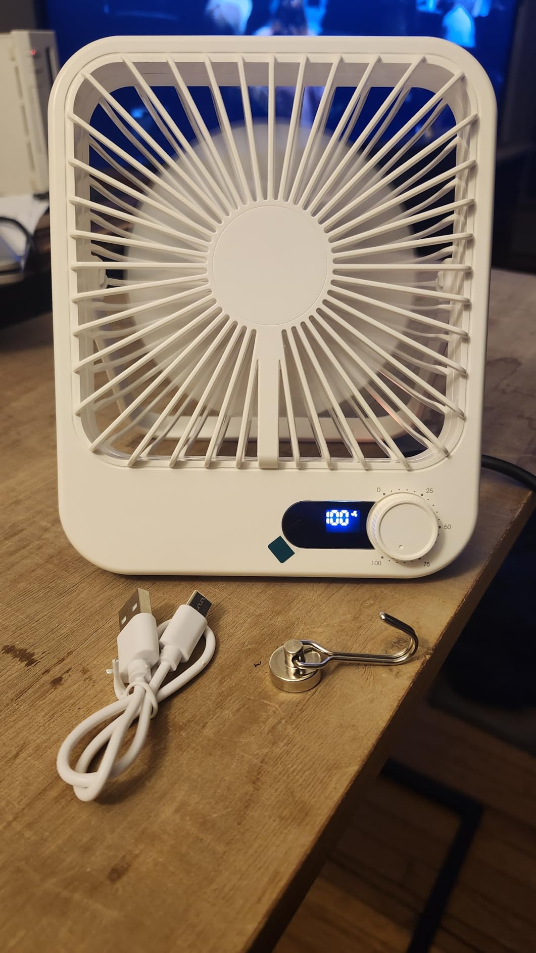 Portable Travel Fan for Cruise Approved Rechargeable Fan 100 Speed Wind Adjustable customer photo 1