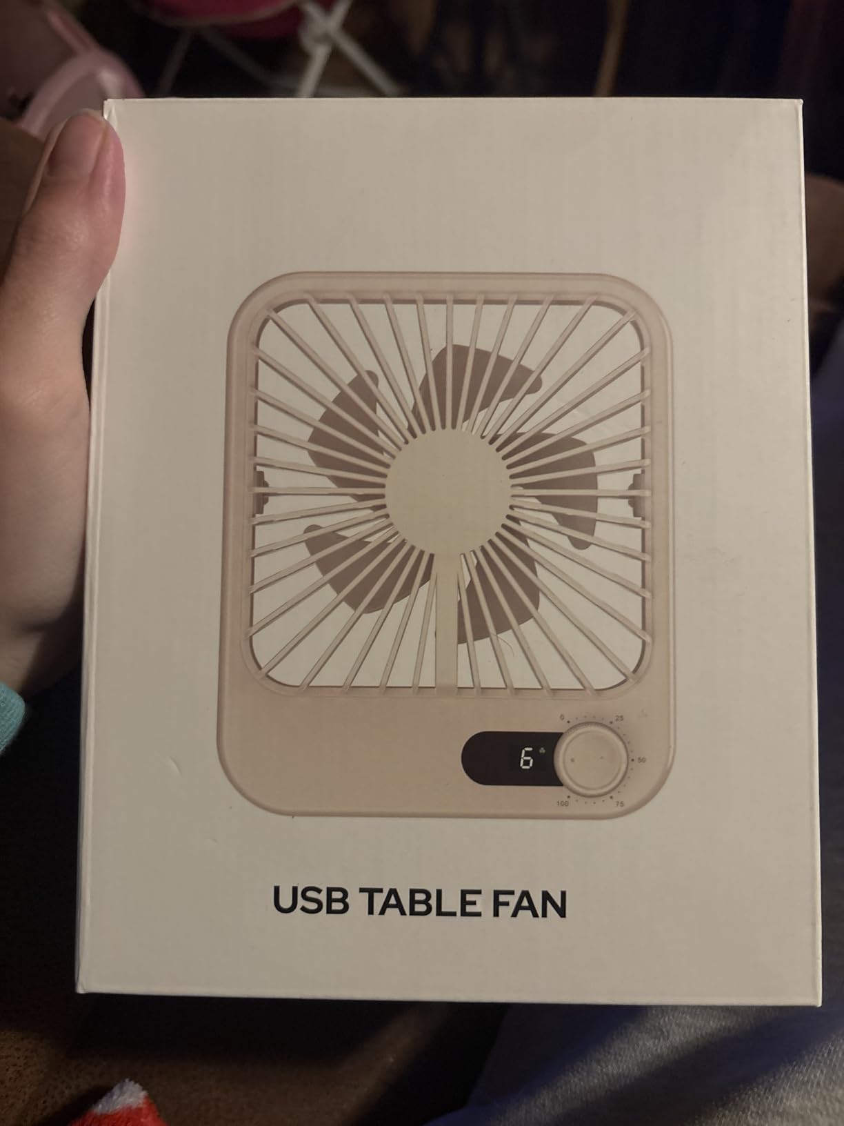 Portable Travel Fan for Cruise Approved Rechargeable Fan 100 Speed Wind Adjustable customer photo 2