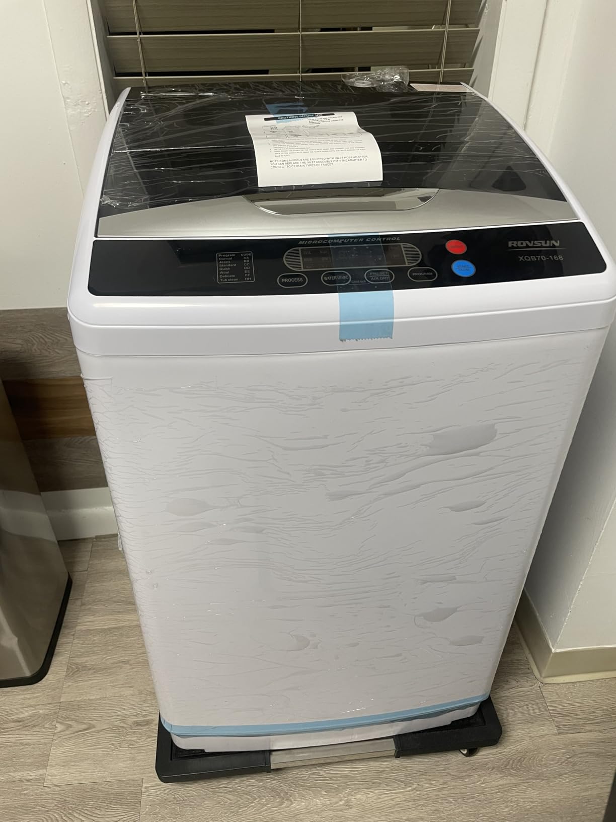 ROVSUN 30LBS Washing Machine, Full-Automatic Portable Washer with Stainless Steel Drum, Electric Laundry Machine, Washer and Spin Dryer Combo with Drain Pump customer photo 2