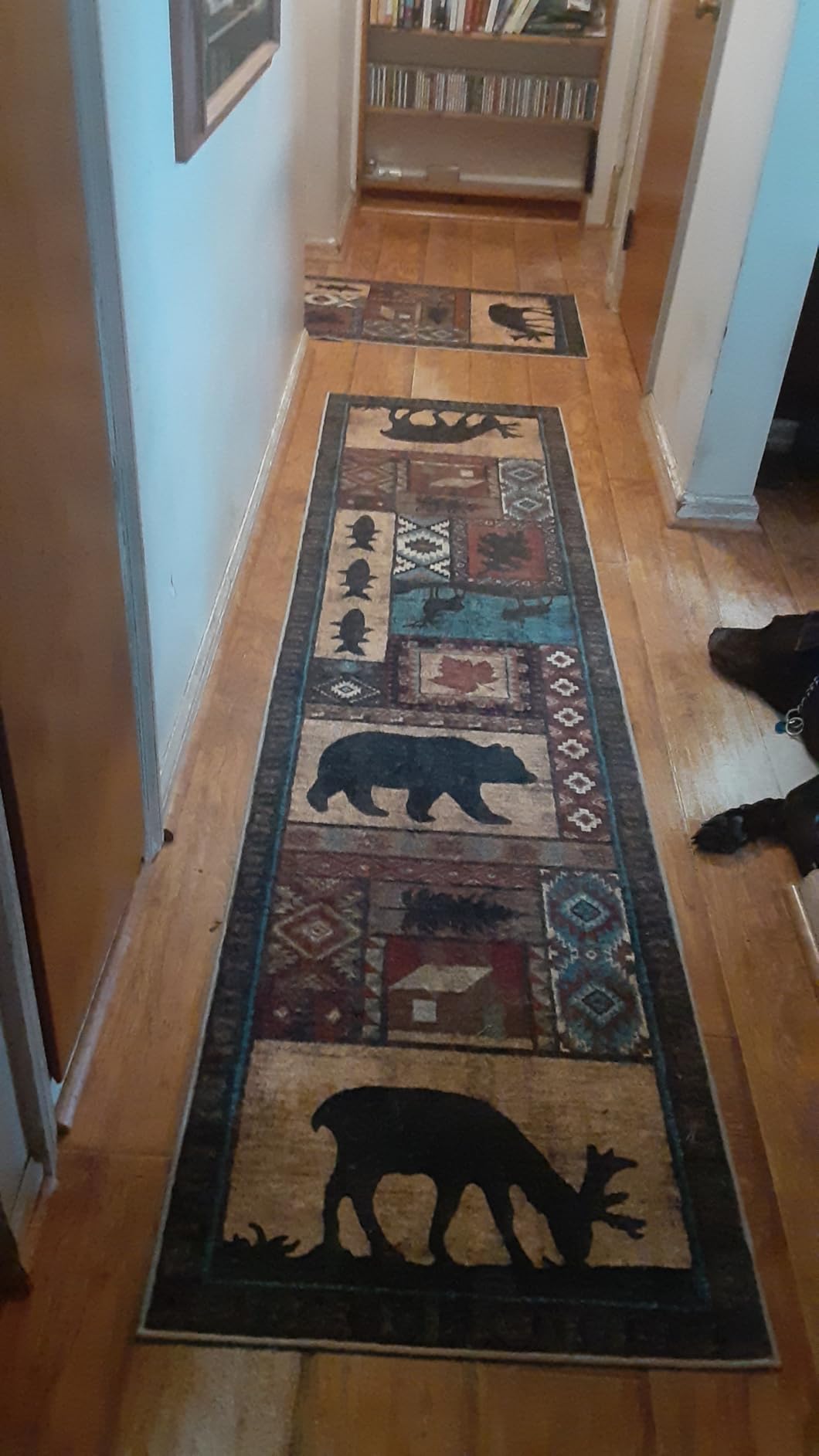 YIHOUSE Rustic Cabin Area Rug 5x7, Machine Washable Lodge Bear Rug customer photo 1