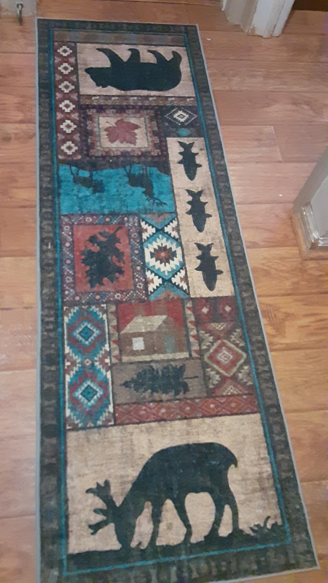YIHOUSE Rustic Cabin Area Rug 5x7, Machine Washable Lodge Bear Rug customer photo 2