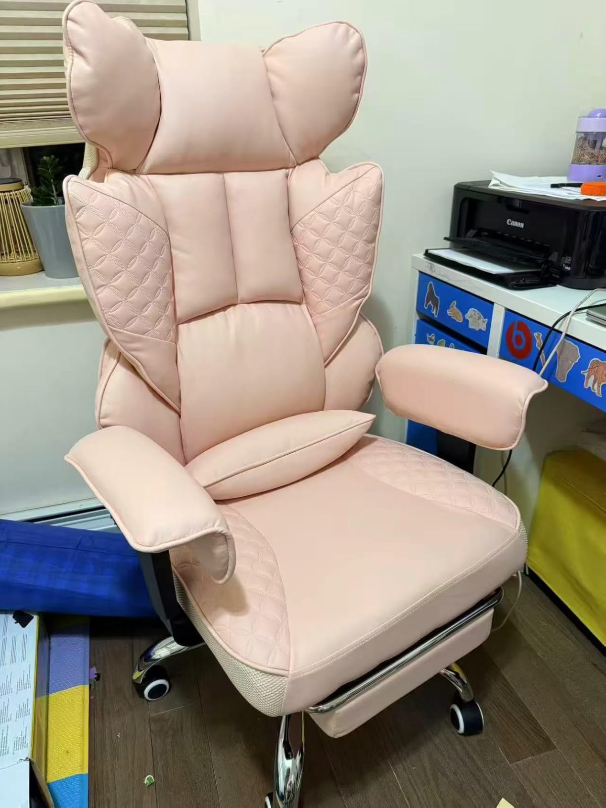 GTPLAYER Big and Tall Gaming Chair 400lbs Heavy Duty Office Chair with Foot Rest & Ergonomic Pocket Spring Lumbar Support, High Back 3D Saddle Shaped Cushion for Back Pain Relief, Matte-Black customer photo 2