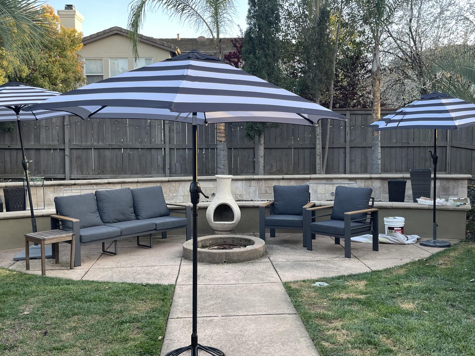 Aoxun Aluminum Outdoor Patio Furniture Set, 5 Seats Outdoor Sectional with Coffee Table customer photo 2