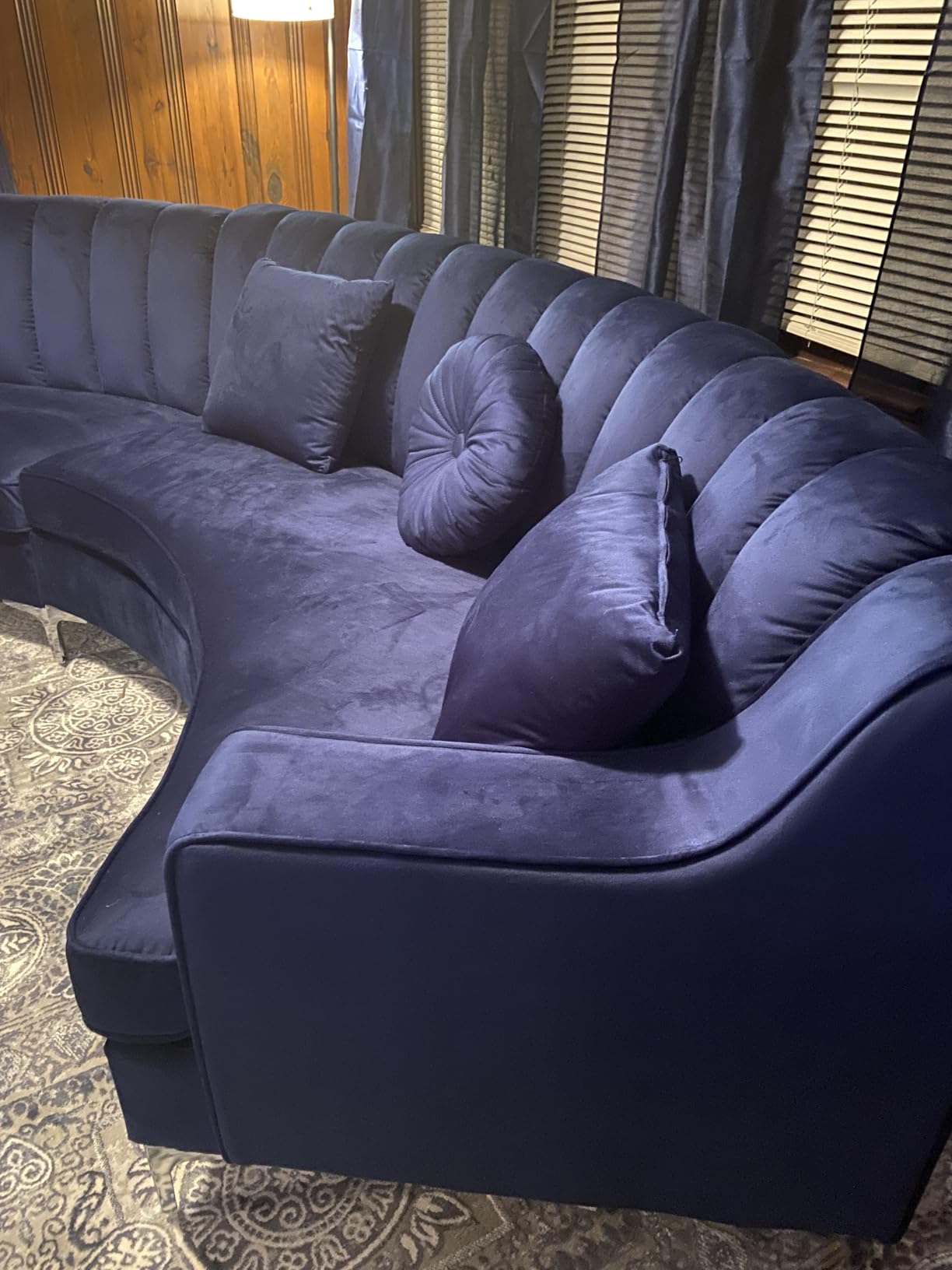Legend Vansen L Semicircle Velvet Sofa 141.34