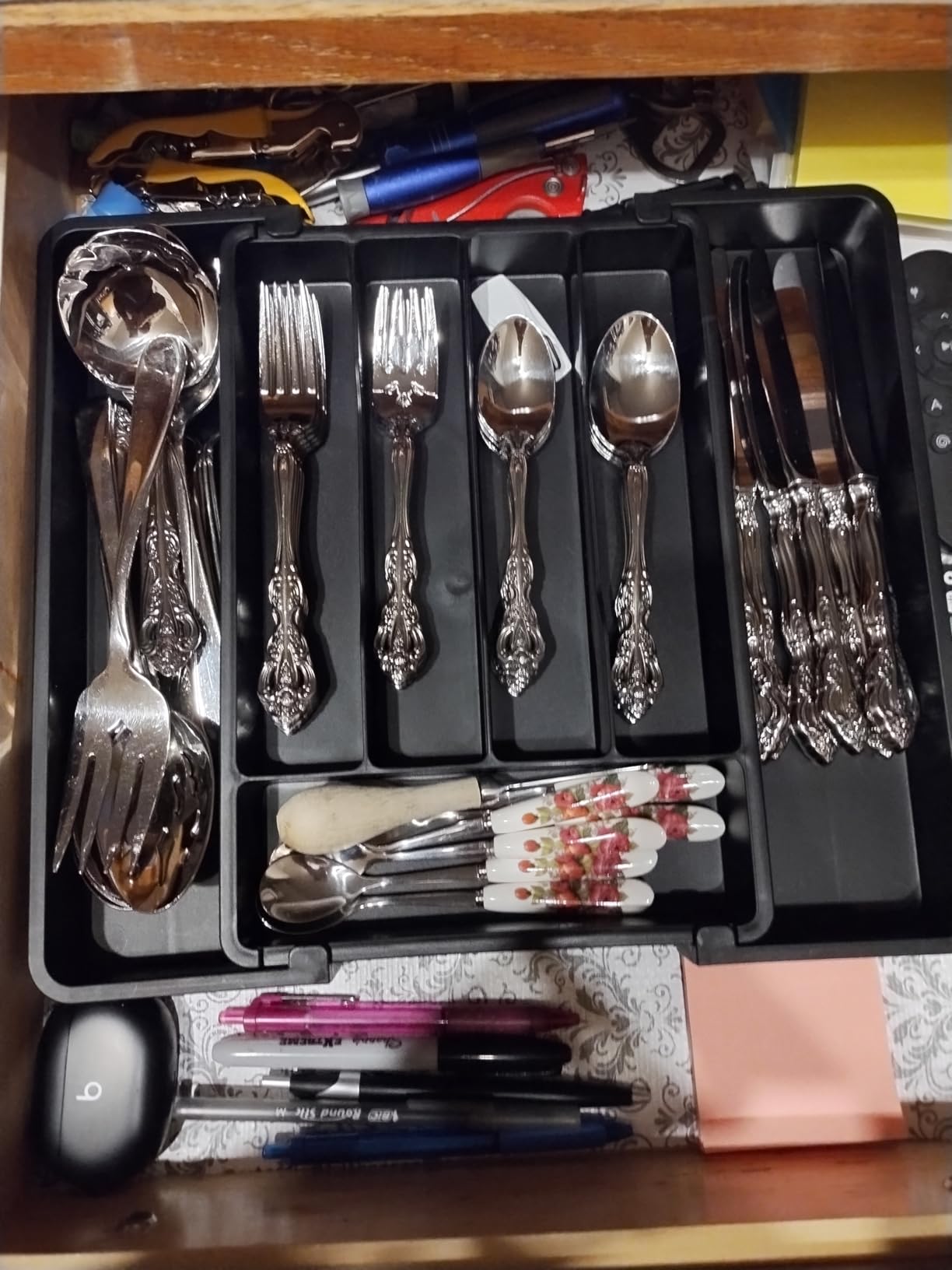 Lifewit Silverware Drawer Organizer, Expandable Utensil Tray for Kitchen, BPA Free Flatware and Cutlery Holder, Adjustable Plastic Storage for Spoons Forks Knives, 8.5-14 x 12