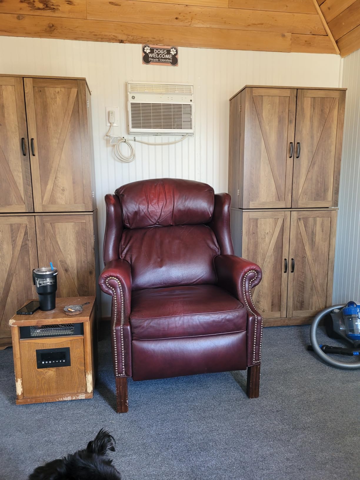 Vongrasig Kitchen Pantry Storage Cabinet with Barn Doors, Drawer and Adjustable Shelves, 6-Tier Tall Rustic Wood Cupboard Locker for Kitchen, Dining Room, Living Room, Bathroom, (White) customer photo 1