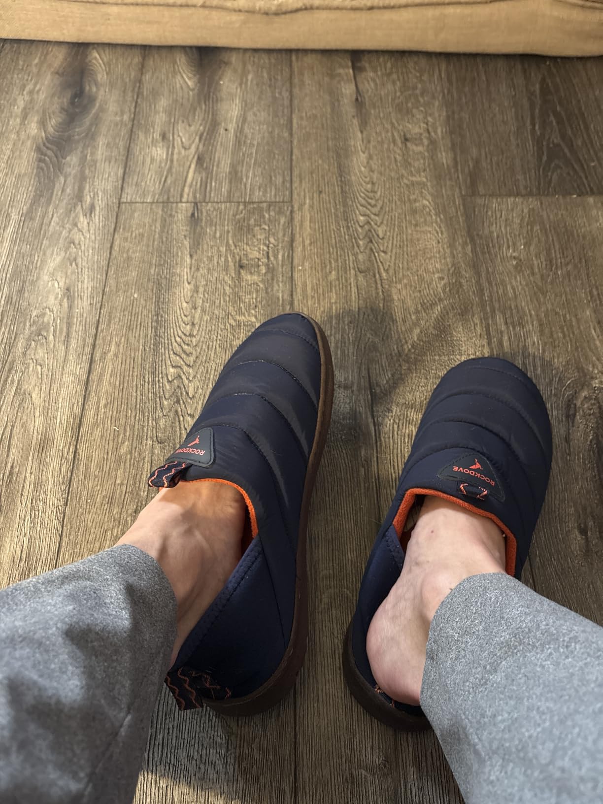 RockDove Men's Pufflite Two-Tone Quilted Loafer Slipper with Indoor/Outdoor Sole customer photo 1