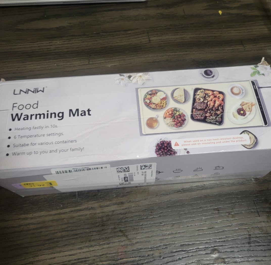 Food Warming Mat with Heat-Resistant Pad, 26X15 Inch, 6-Level Temp 6-Hour Timer, Child Lock Safety, Food Warmer Chafing Dishes for Buffet customer photo 1