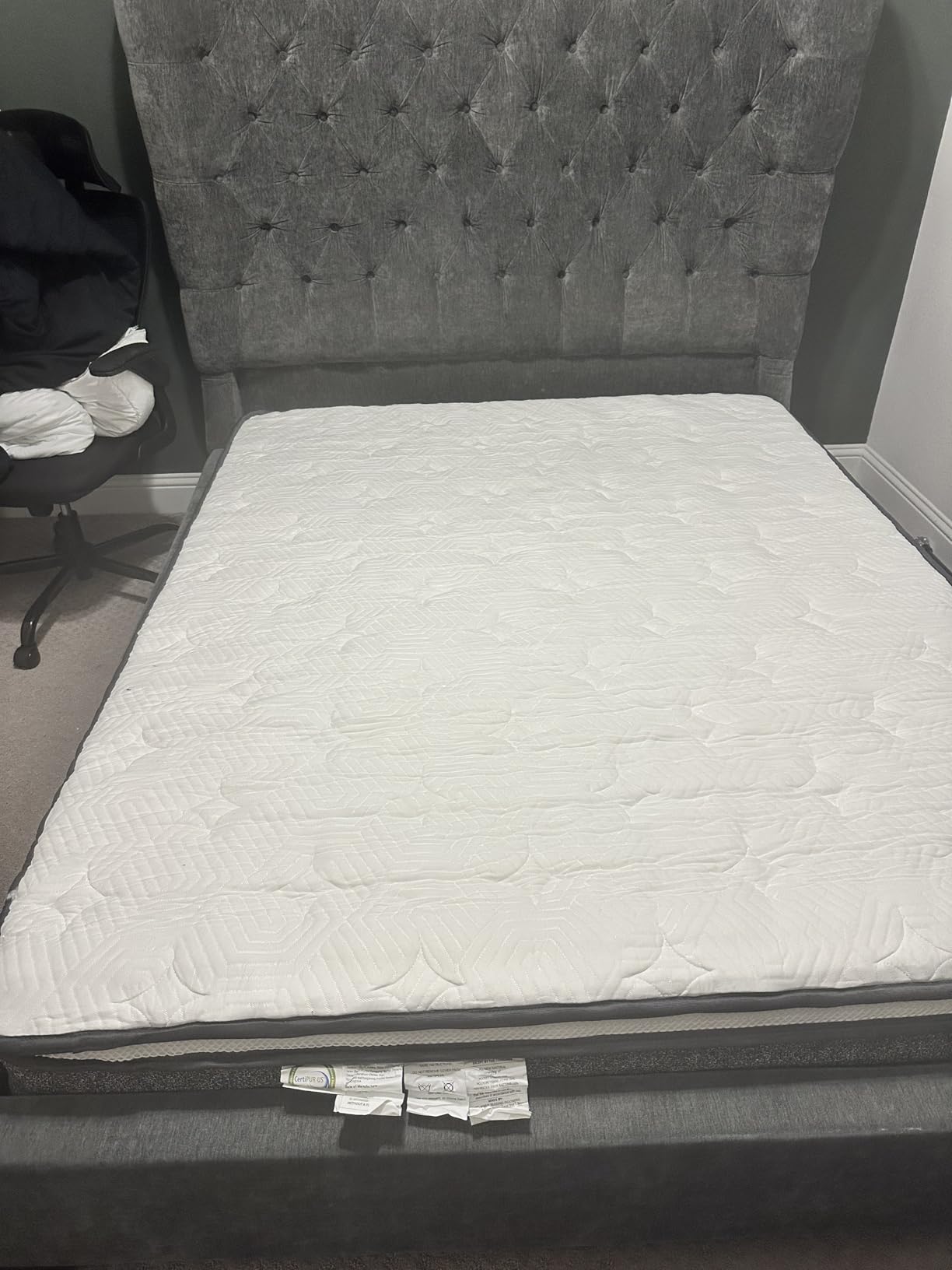 Queen Mattress, 12 Inch Queen Size Hybrid Mattresses in a Box, Medium Feel Foam and Individual Pocket Springs, Fiberglass Free Bed Mattress, Extra Edge Support, Pressure Relief, CertiPUR-US customer photo 2