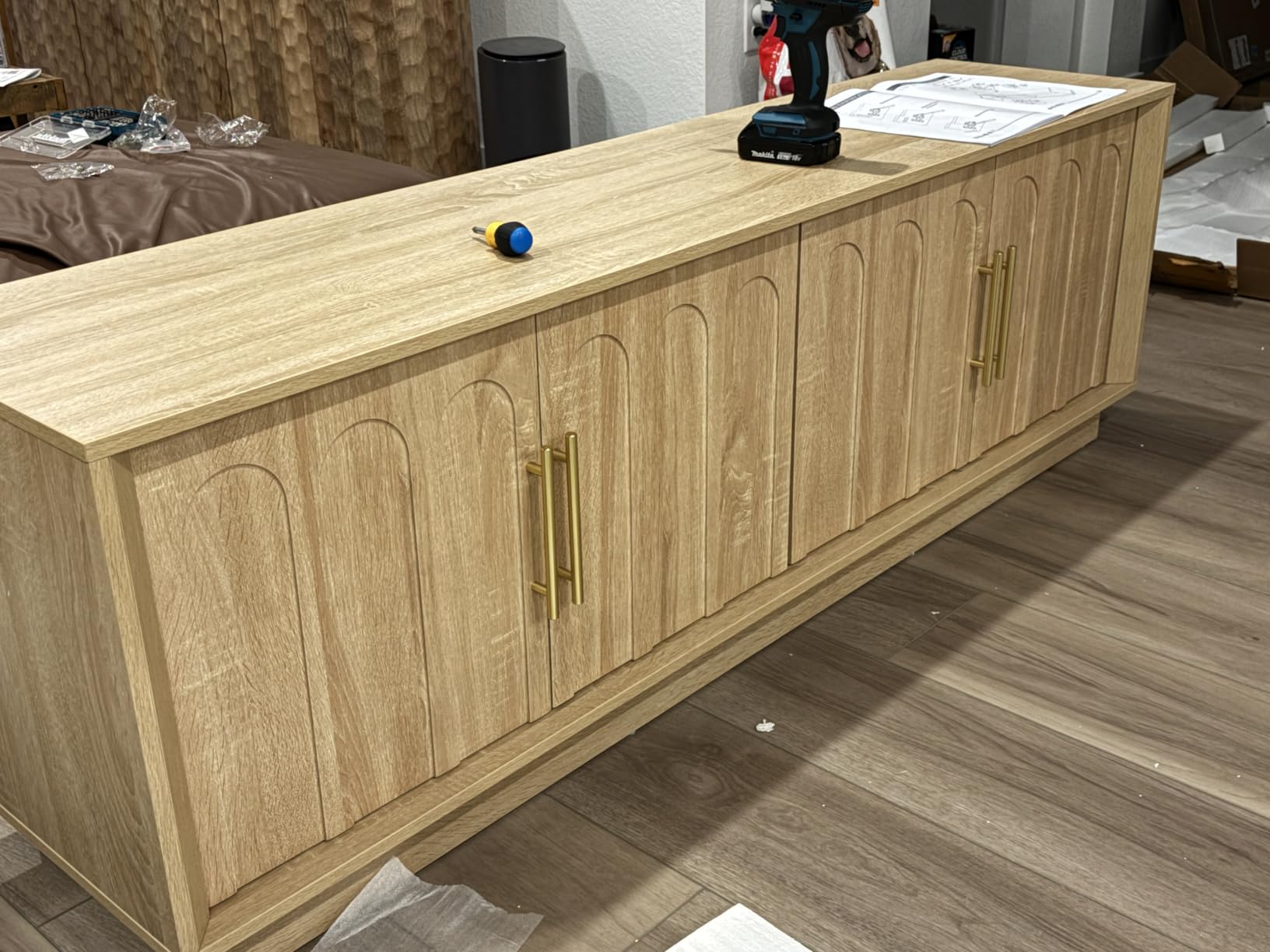 FORTUNETEC TV Stand for 75 Inch TV, 67