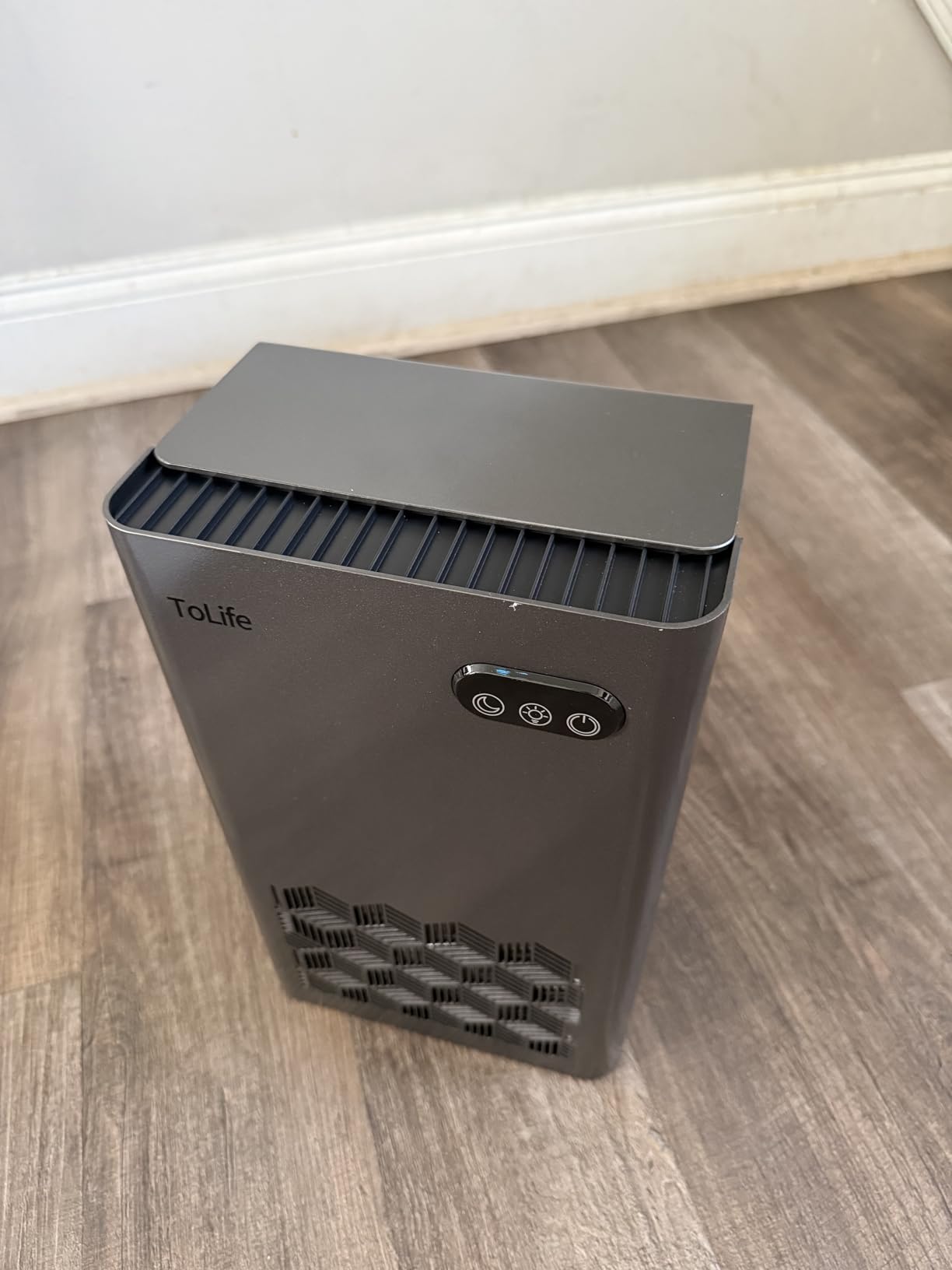 ToLife Dehumidifier for Home 95 OZ Water Tank, 1000 sq.ft Dehumidifiers for Basement Bedroom Bathroom with Auto Shut Off 7 Colors LED Light, Grey customer photo 1