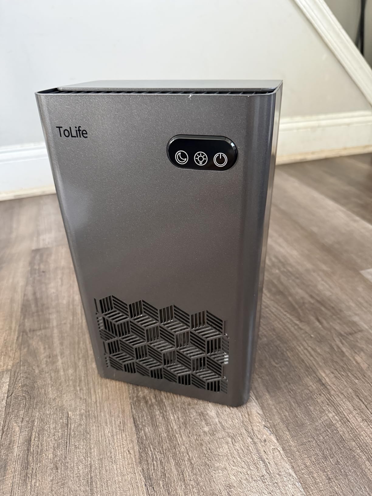 ToLife Dehumidifier for Home 95 OZ Water Tank, 1000 sq.ft Dehumidifiers for Basement Bedroom Bathroom with Auto Shut Off 7 Colors LED Light, Grey customer photo 2