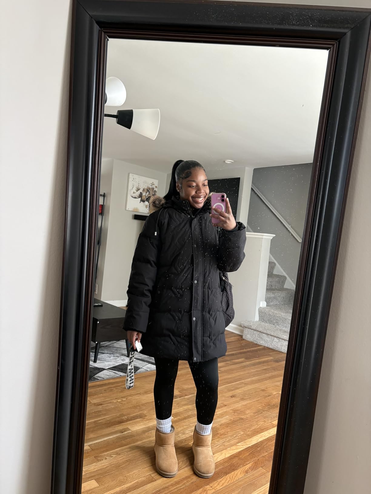 Women's Winter Coat Waterproof Long Insulated Parka with Detachable Hood customer photo 1