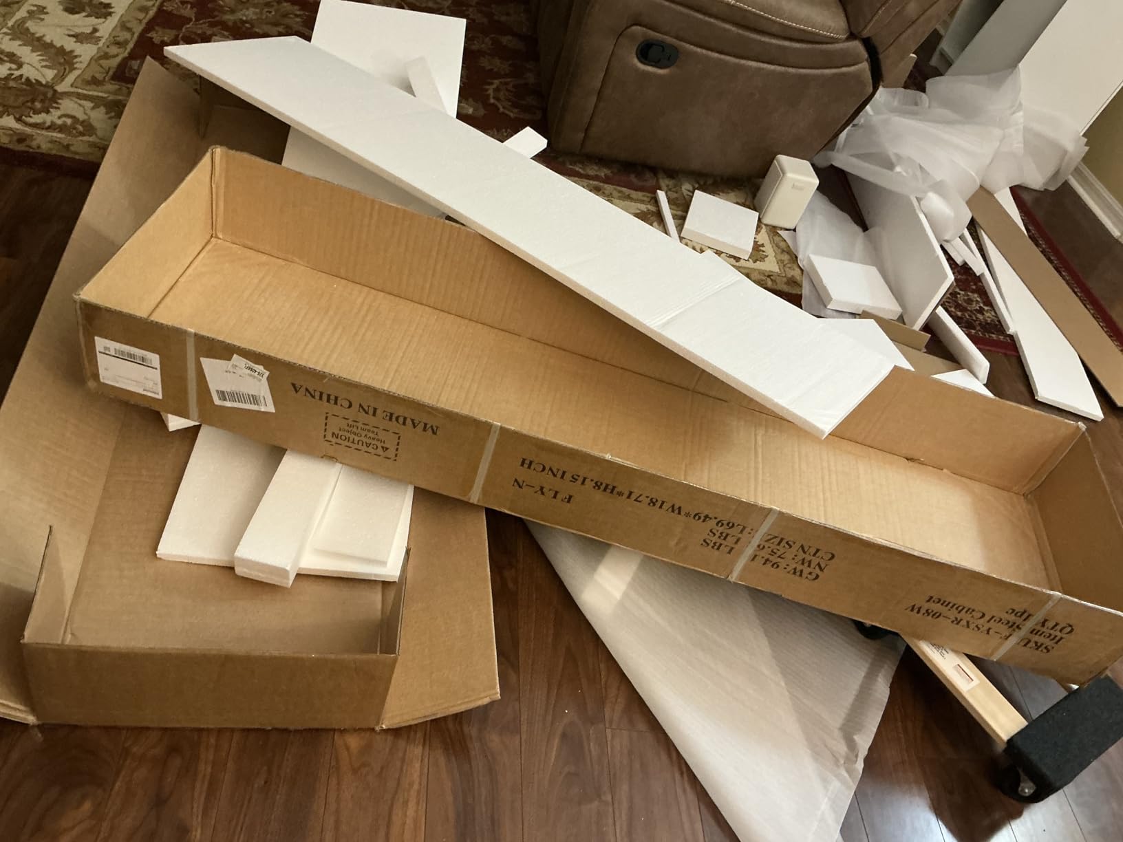 75''H Metal Garage Storage Cabinet with Wheels, Steel File Cabinets with 2 Doors and 5 Adjustable Shelves for Home Office, Warehouse, Required Assembly, White customer photo 2