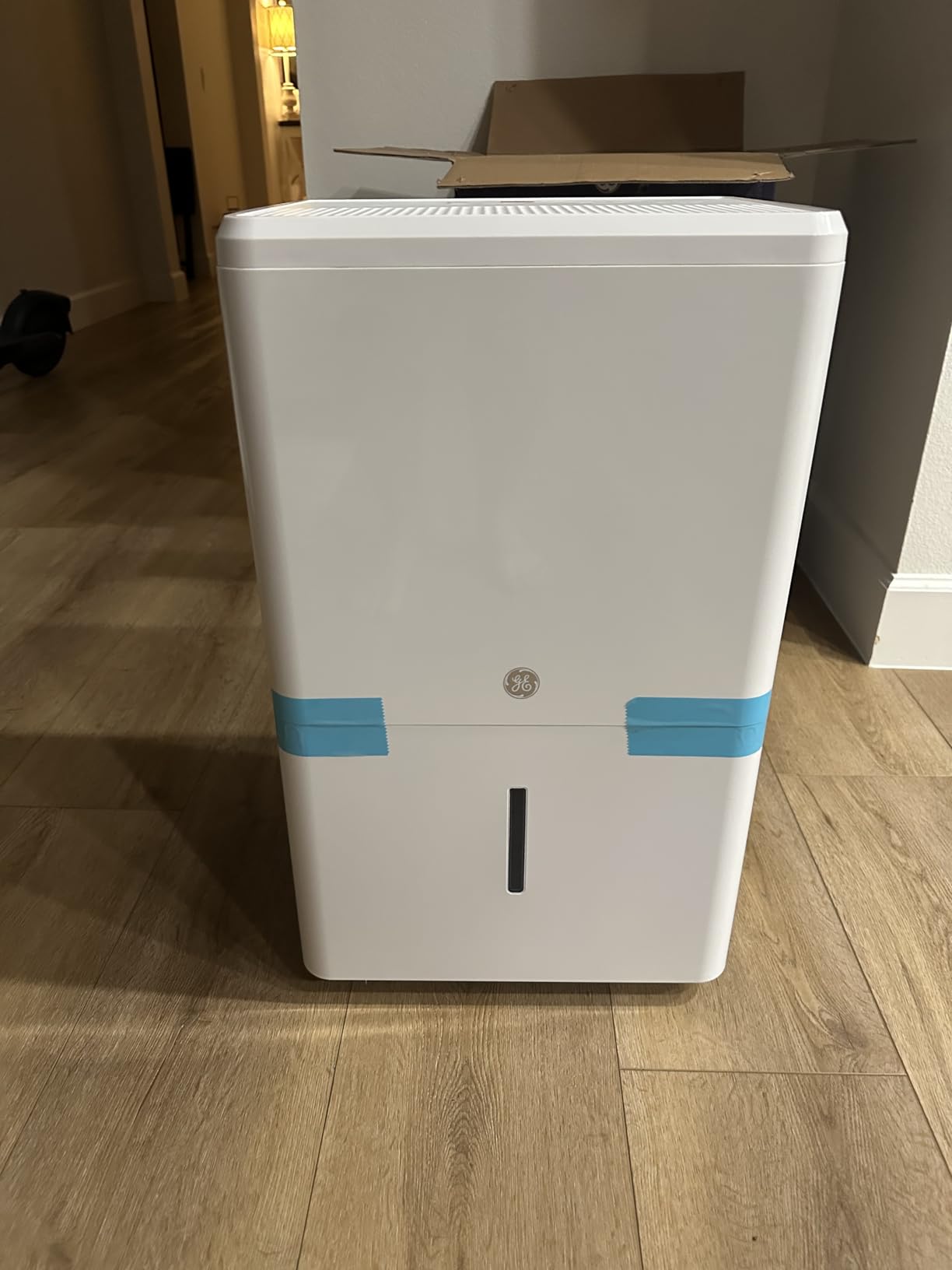 GE Portable Dehumidifier, 50 Pint Daily Output with Built-in Pump and Smart Dry for Wet Spaces Auto or Manual Drainage, Ultra Quiet, Perfect for Basement, Bedroom, Bathrooms, White customer photo 1