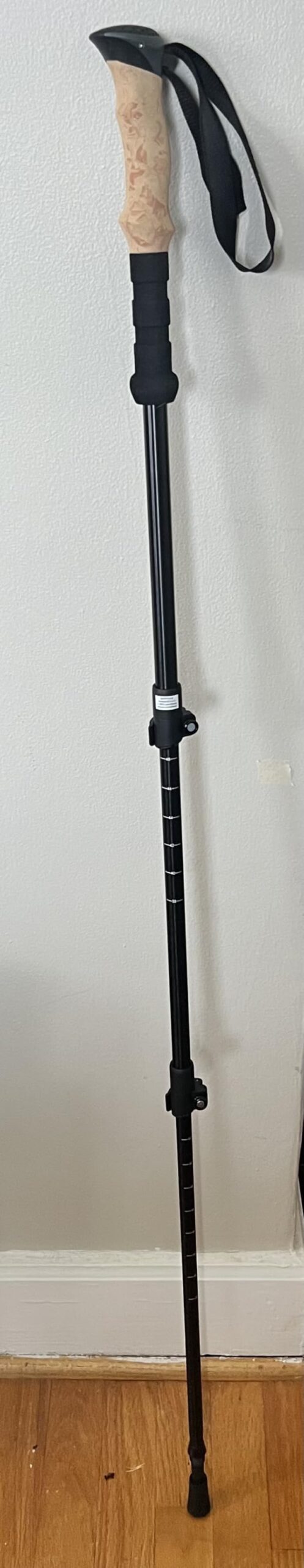 Amazon Basics Trekking Poles, Black, 53in - Lightweight Collapsible Hiking Sticks with Quick Lock, EVA Grip & All-Terrain Accessories - Adjustable Aluminum customer photo 2