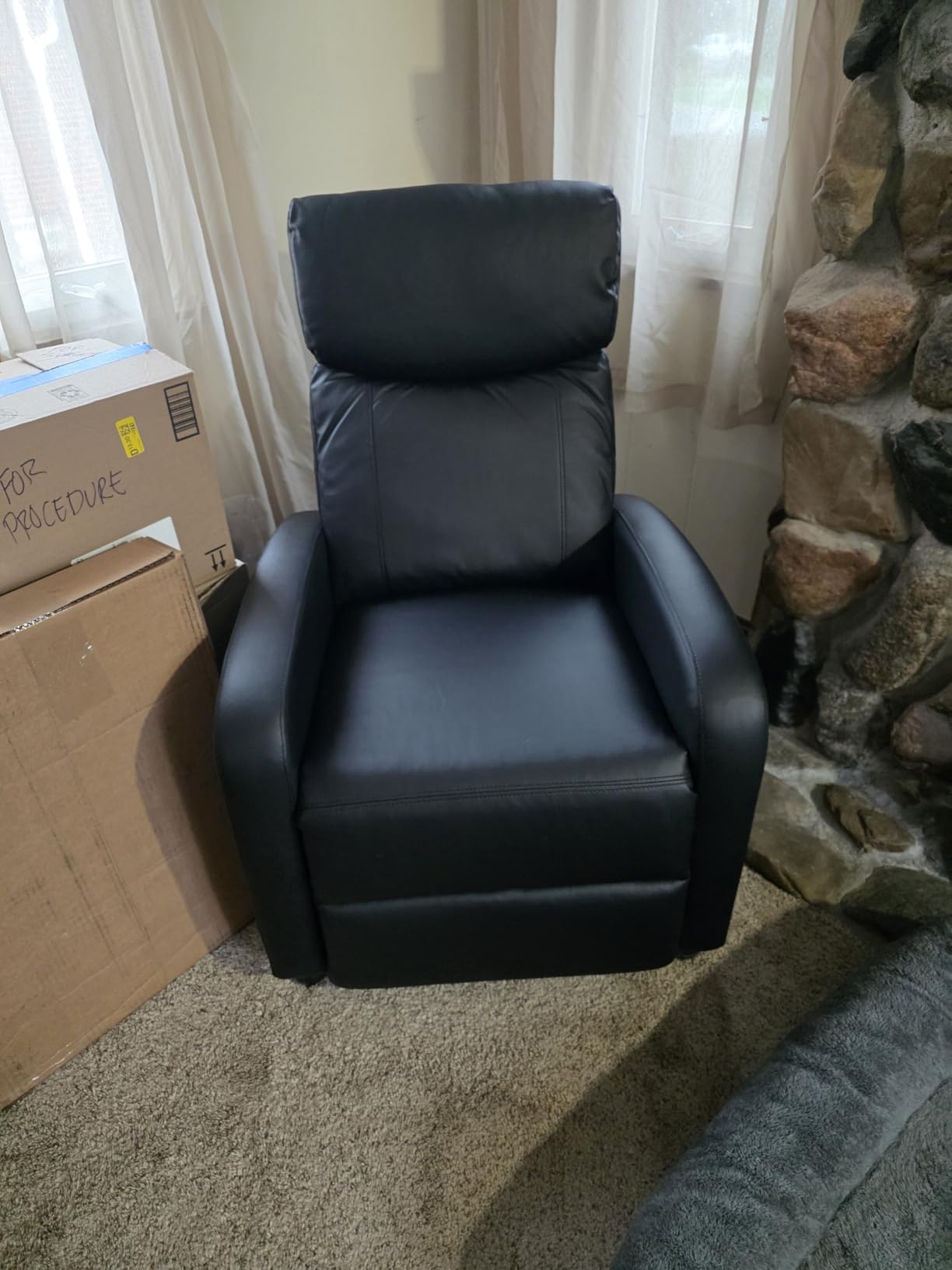 Sweetcrispy Power Lift Recliner Chair with Vibration Massage and Heat for Adults, Ergonomic Overstuffed Breathable Fabric Reclining Chair customer photo 1