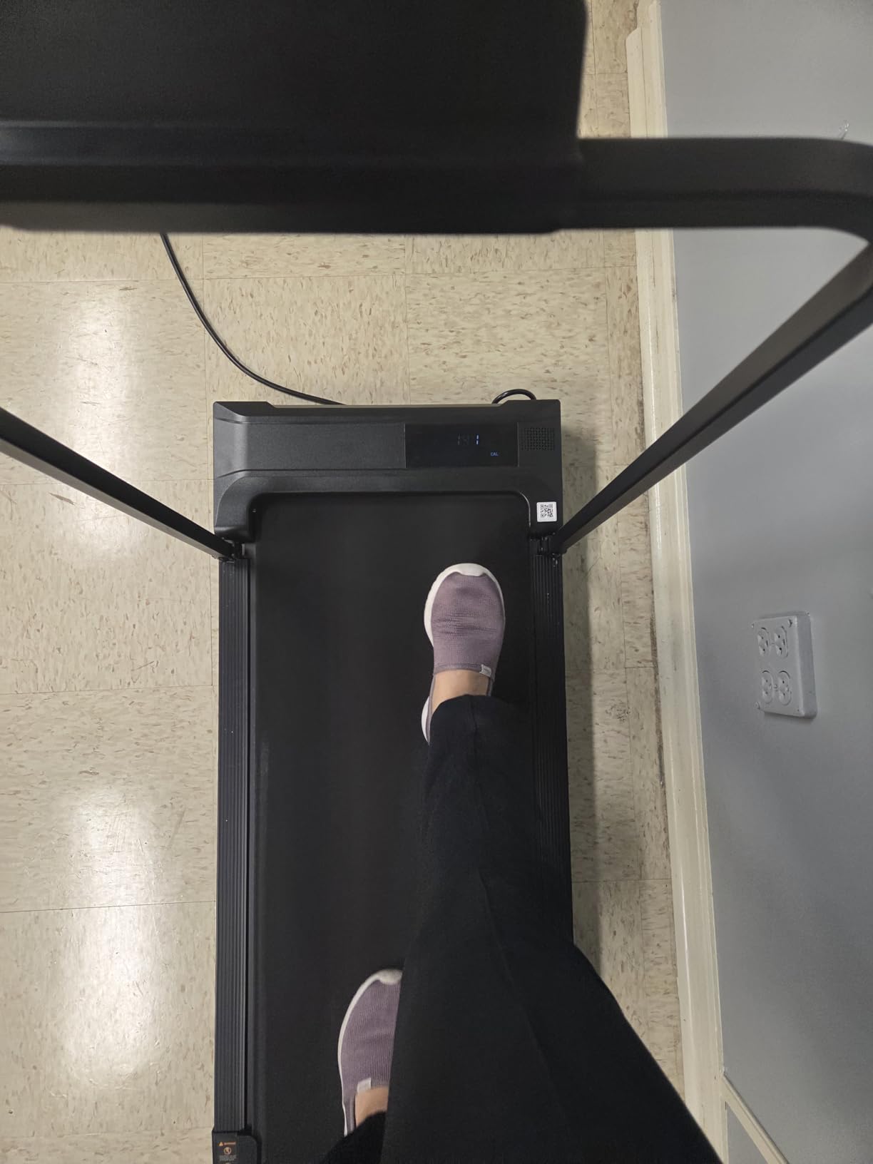 Walking Pad Treadmill for Home - Folding Treadmills with Handle Bar Portable Compact Fold up Indoor Foldable Handles Electric Walk Pads customer photo 1