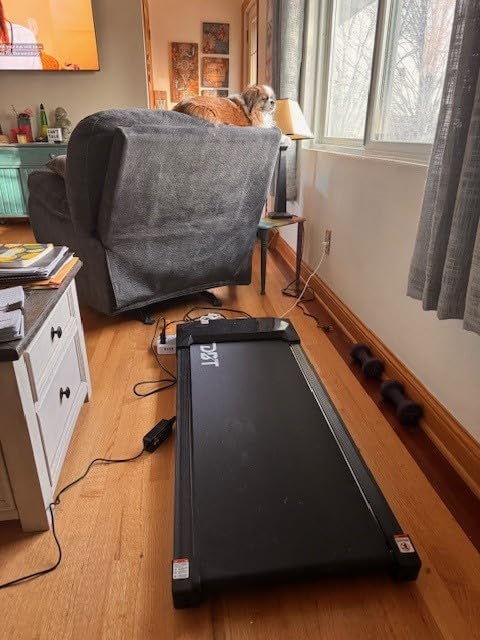 Walking Pad Treadmill for Home - Folding Treadmills with Handle Bar Portable Compact Fold up Indoor Foldable Handles Electric Walk Pads customer photo 2