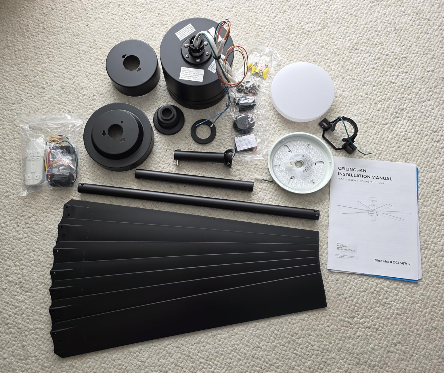 Outdoor Smart Ceiling Fan with Light Waterproof for Patio, Wet Rated All Weather Fan with UV Coating, App/Voice/Remote Control, High CFM, 56 IN Black Ceiling Fan for Pergola Porch Gazebo Terraces customer photo 1