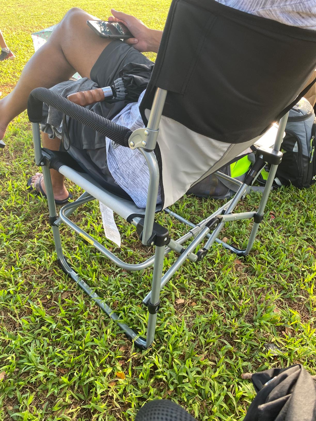 KingCamp Oversized Camping Directors Chair for Big and Tall, Heavy Duty 440lbs Folding Chairs with Side Table, Portable Padded Camp Chairs with Wide Seat & Anti-Sag Fabric for Outdoor Lawn Fishing RV customer photo 1