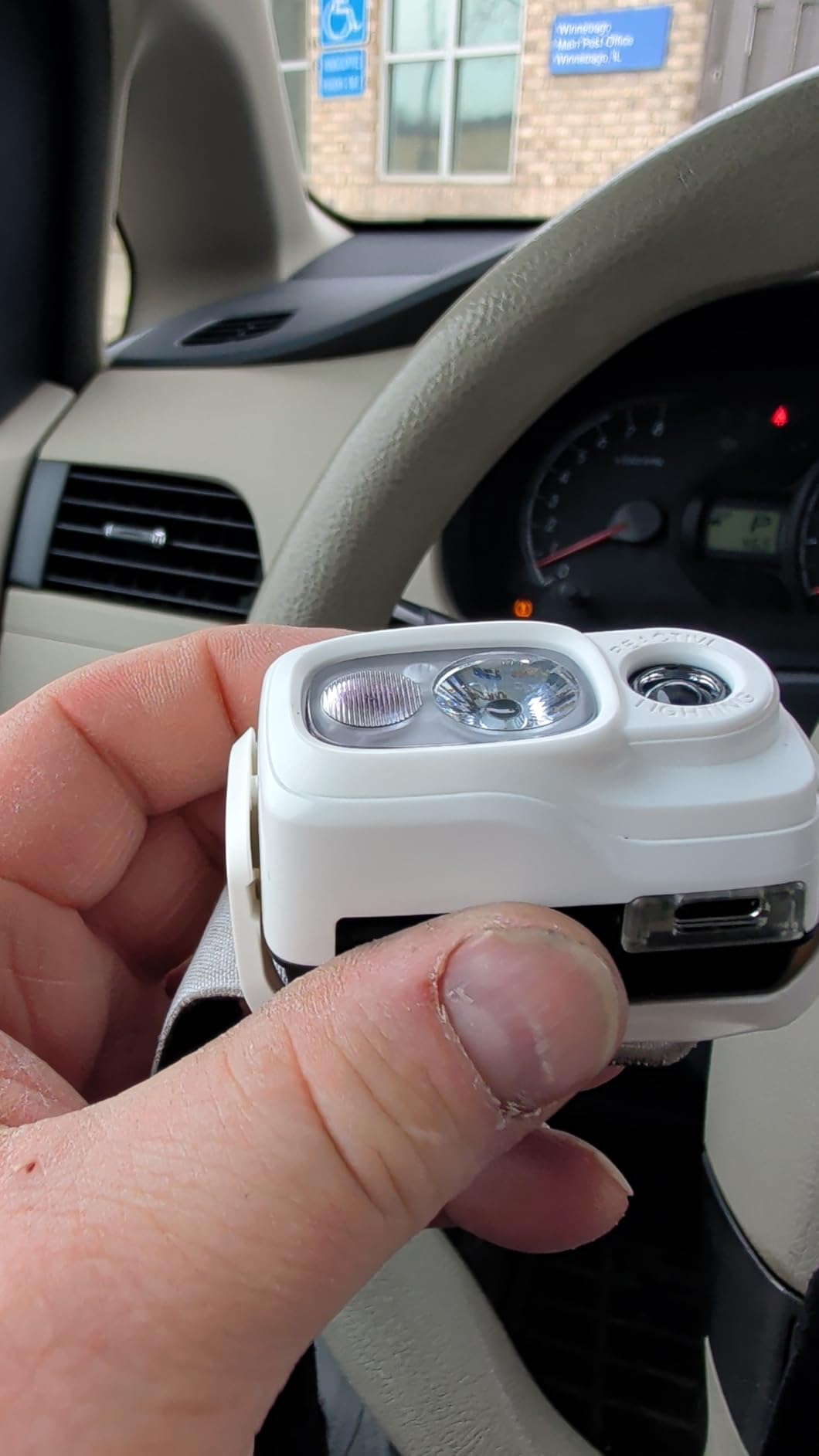 PETZL Swift RL Headlamp - Lightweight & Rechargeable 1200 Lumen Headlamp - Desert Green customer photo 2