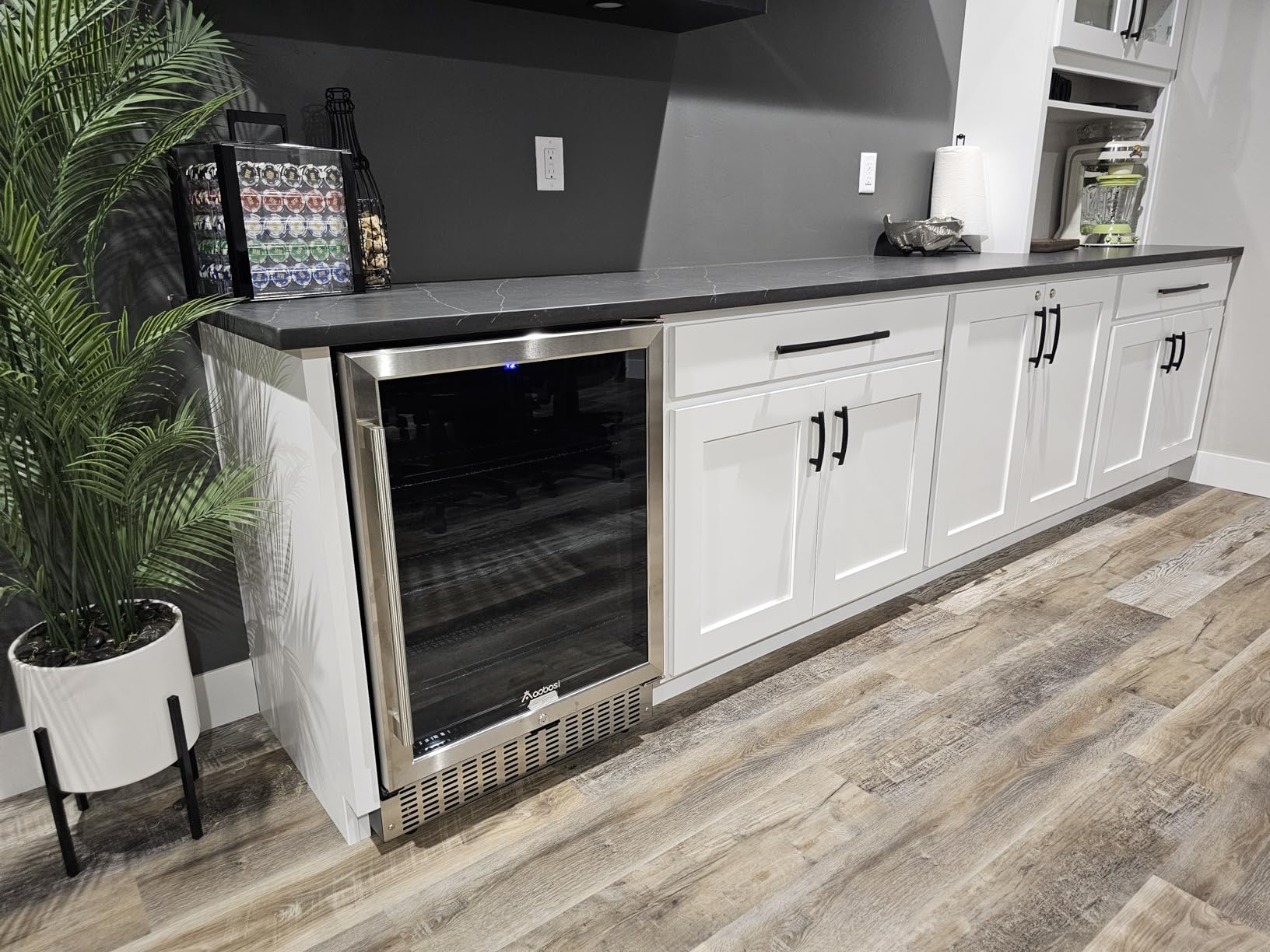 AAOBOSI 51 Bottle Wine Fridge, 24-Inch Dual Zone Wine Cooler Refrigerator, Built-In or Freestanding Under Counter Wine Fridge with Compressor, Digital Temperature Control, Low Noise for Home Bar customer photo 2