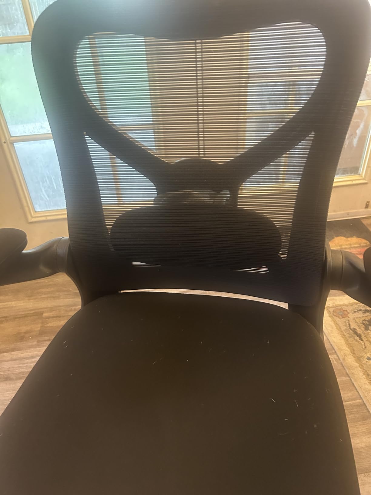 Office Desk Chair with Ergonomic Lumbar Support, Extra-Thick Seat Cushion, Flip-up Arms, Breathable Mesh Back, Computer Task Chair for Home Office customer photo 2