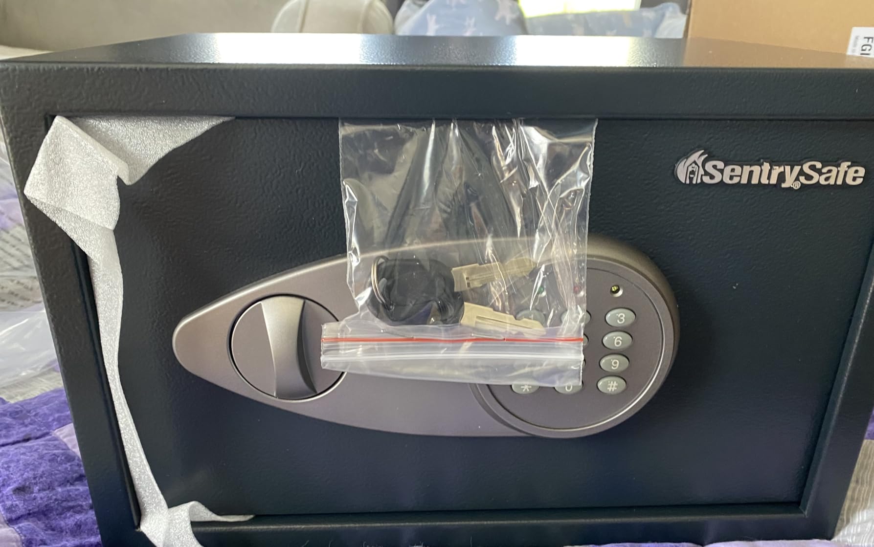 SentrySafe Safe with Digital Keypad Lock, Steel Safe with Interior Lining and Bolt Down Kit, 0.58 Cubic Feet customer photo 2