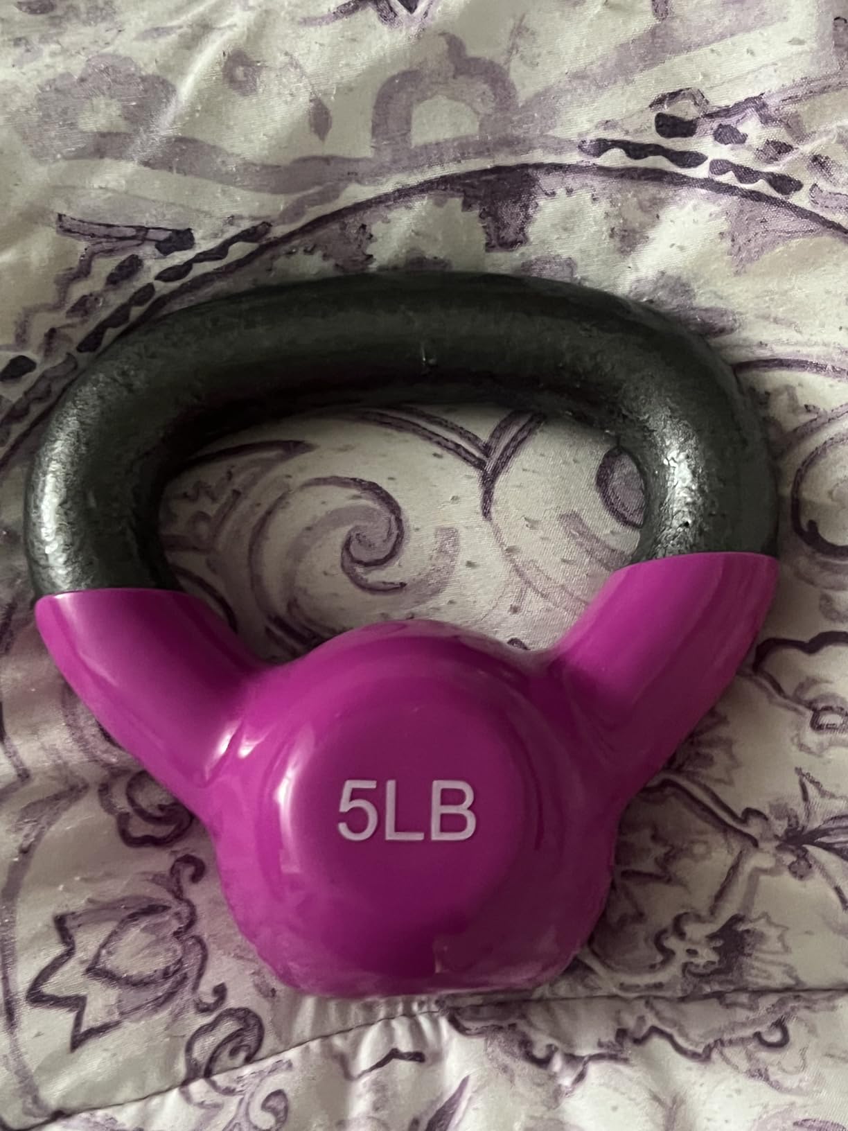 Sunny Health and Fitness Vinyl Coated Kettlebell for Strength Weight Training customer photo 2